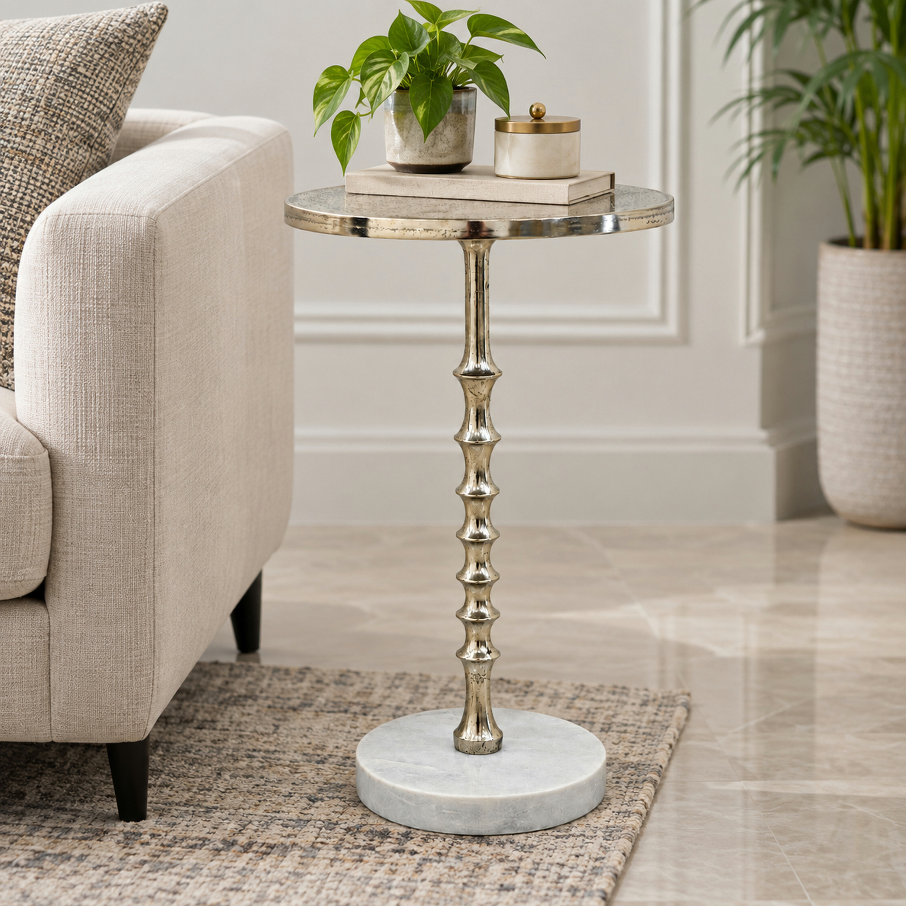 طاولة جانبية مستديرة بسطح من الألومنيوم من تصميم لايف ستايل-furniture-livingroom-sideandendtables-image-3
