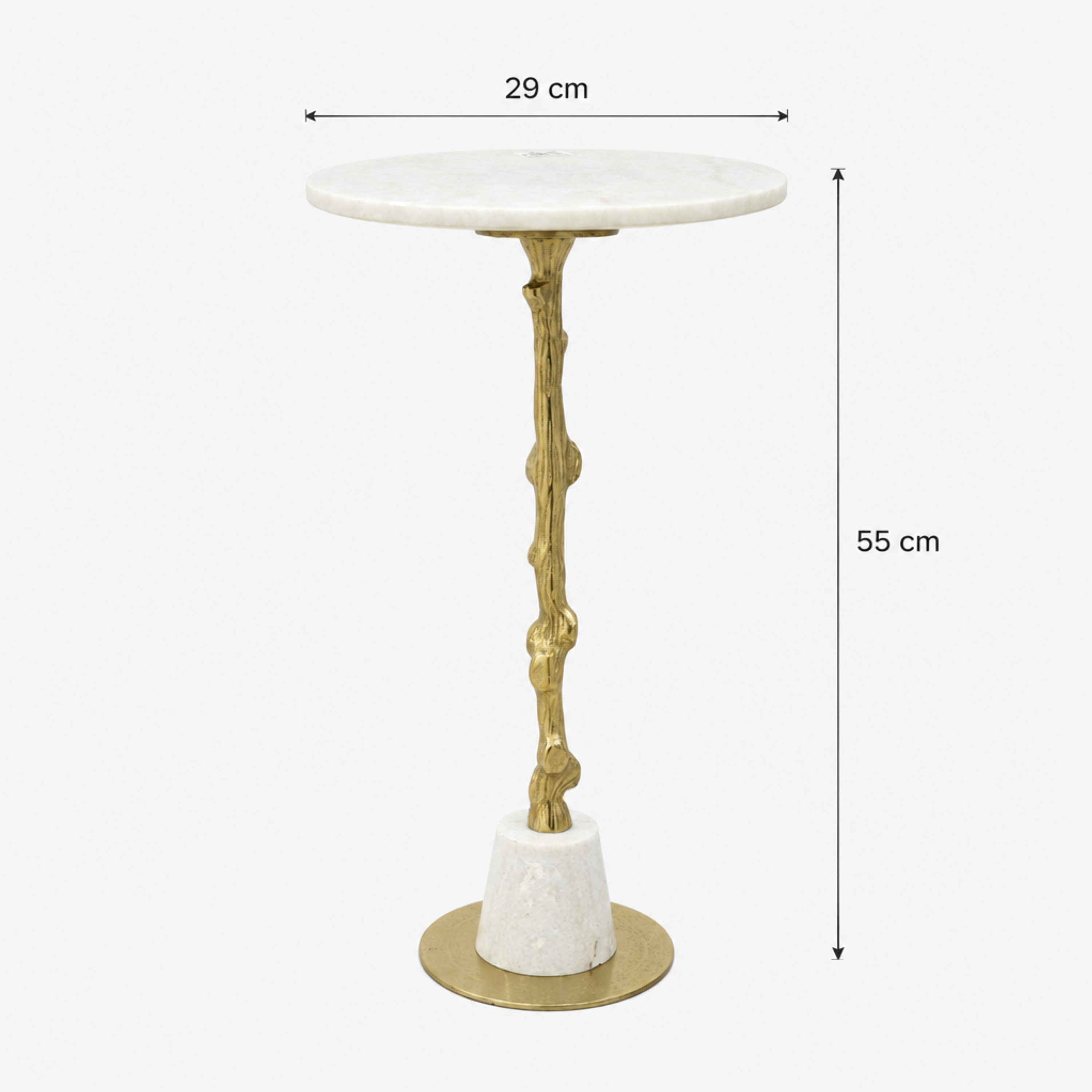 Crafted by lifestyle Marble Top Round Side Table-furniture-livingroom-sideandendtables-image-2