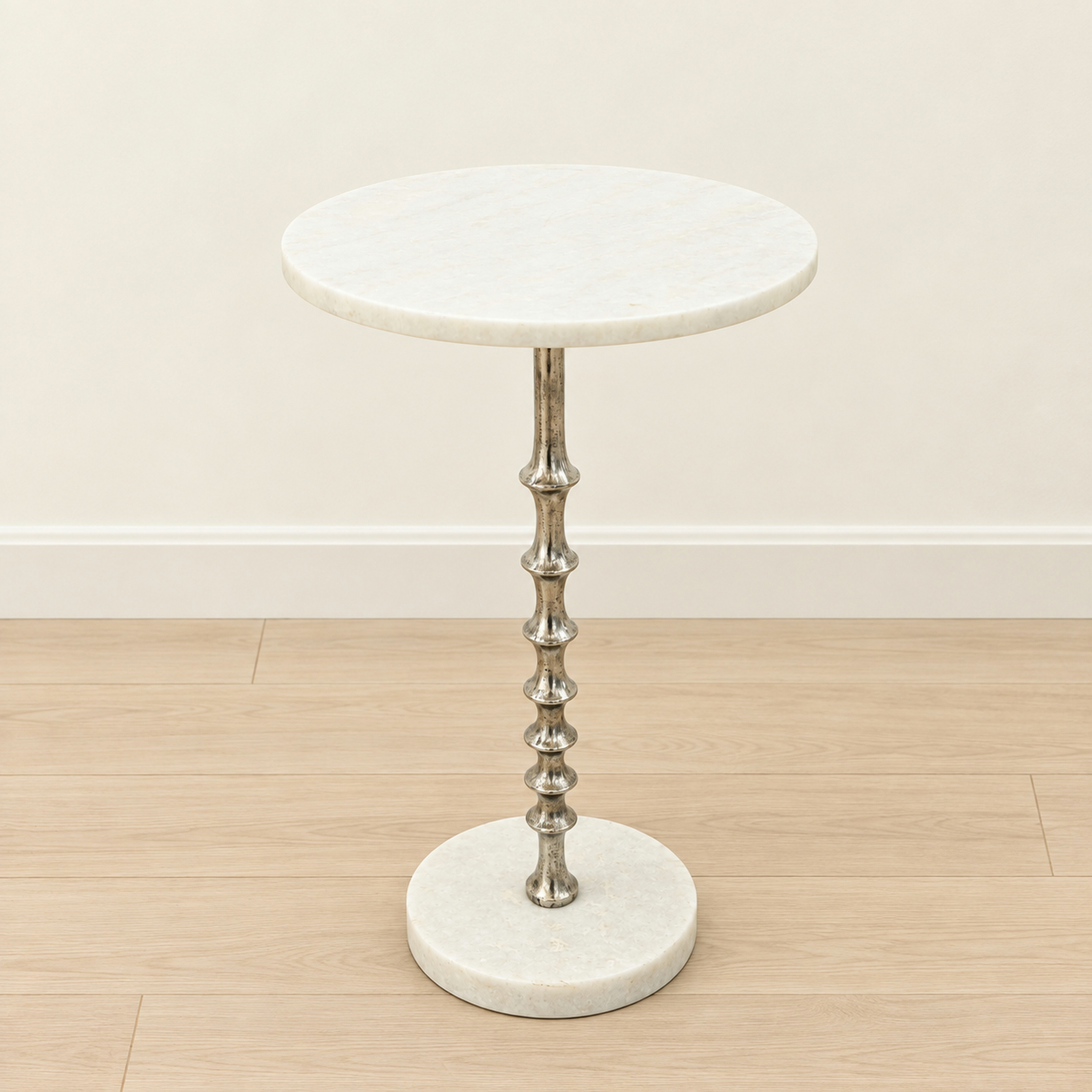 Crafted by lifestyle Marble Top Round Side Table-furniture-livingroom-sideandendtables-image-1