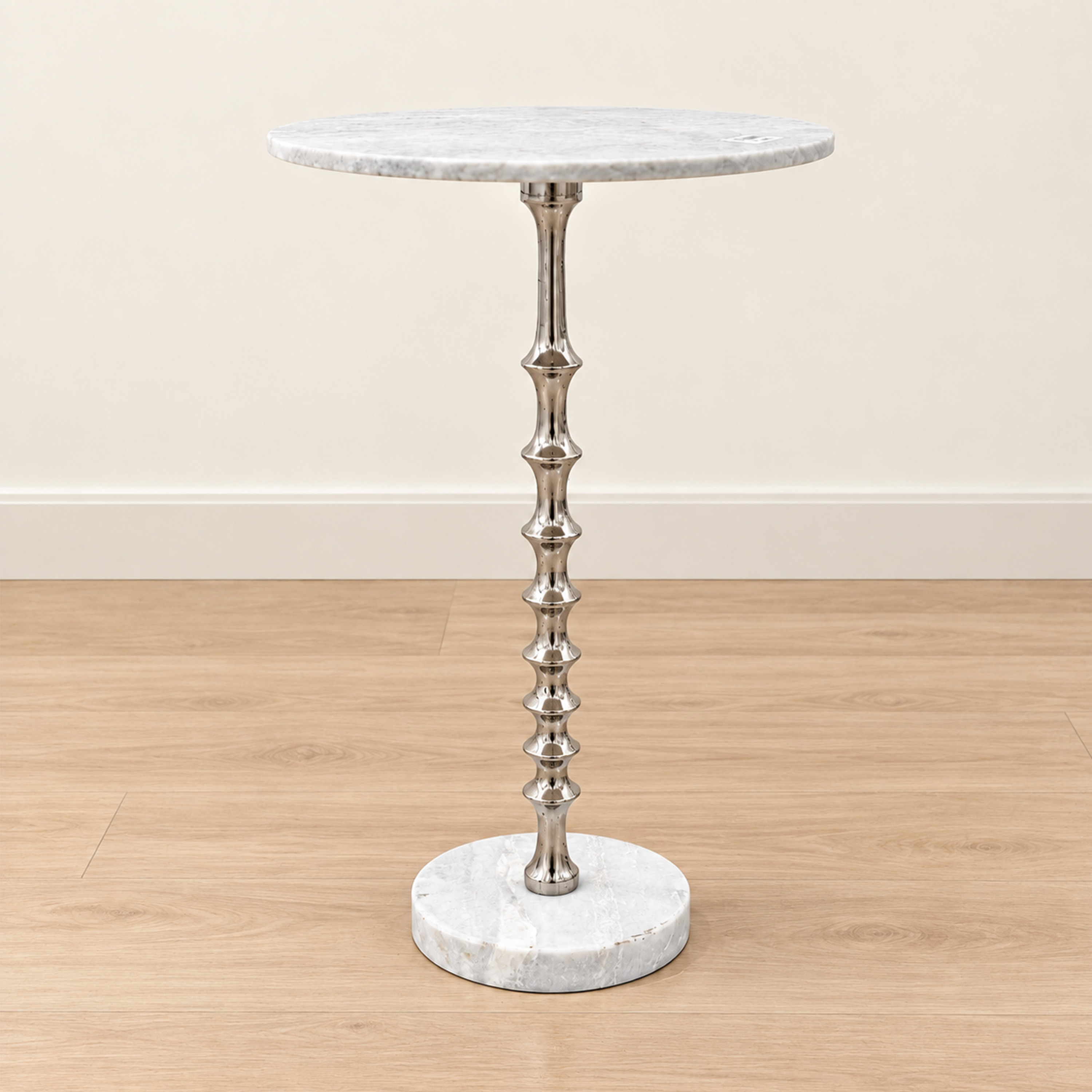 Crafted by lifestyle Marble Top Round Side Table-furniture-livingroom-sideandendtables-image-1