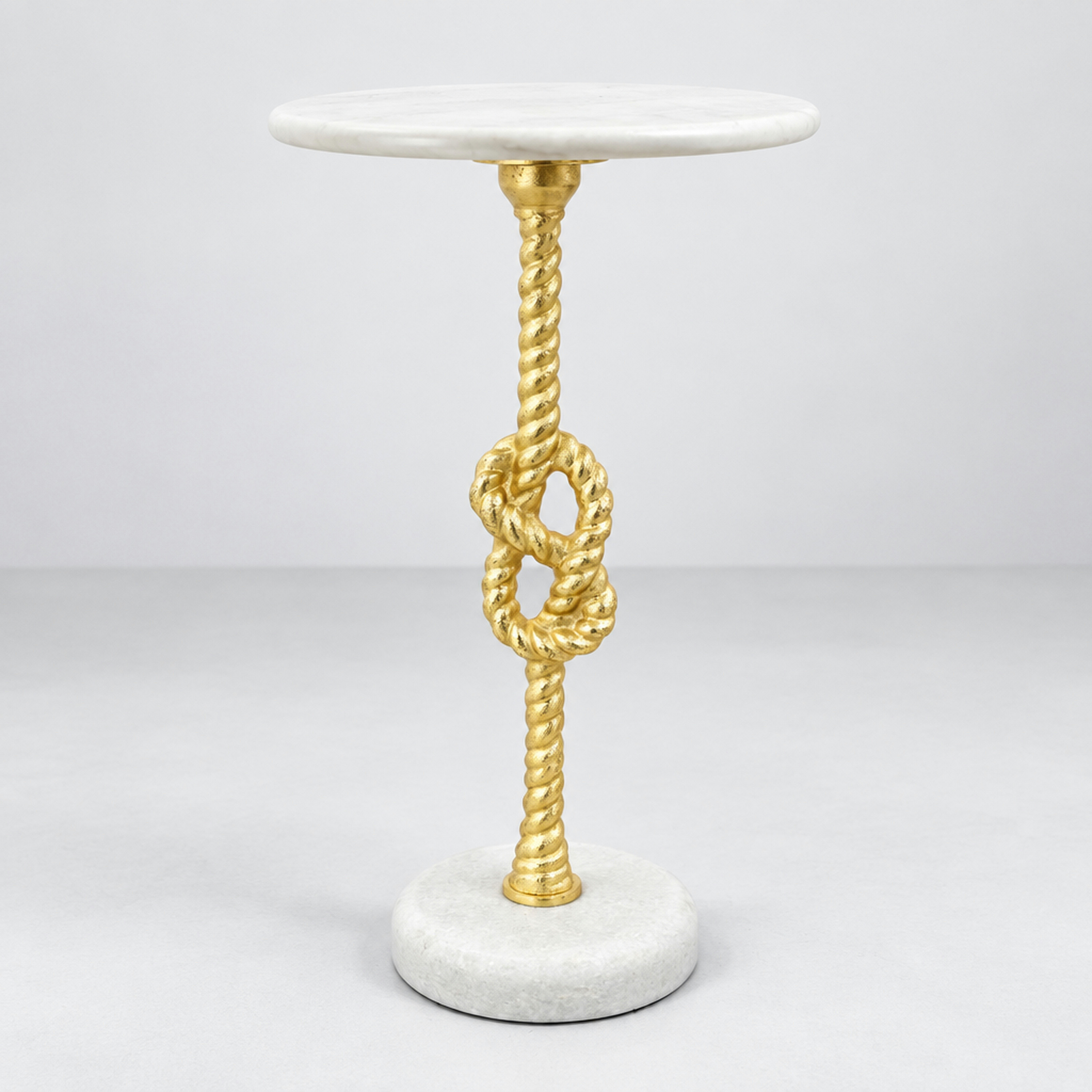 Crafted by lifestyle Marble Top Round Side Table-furniture-livingroom-sideandendtables-image-1