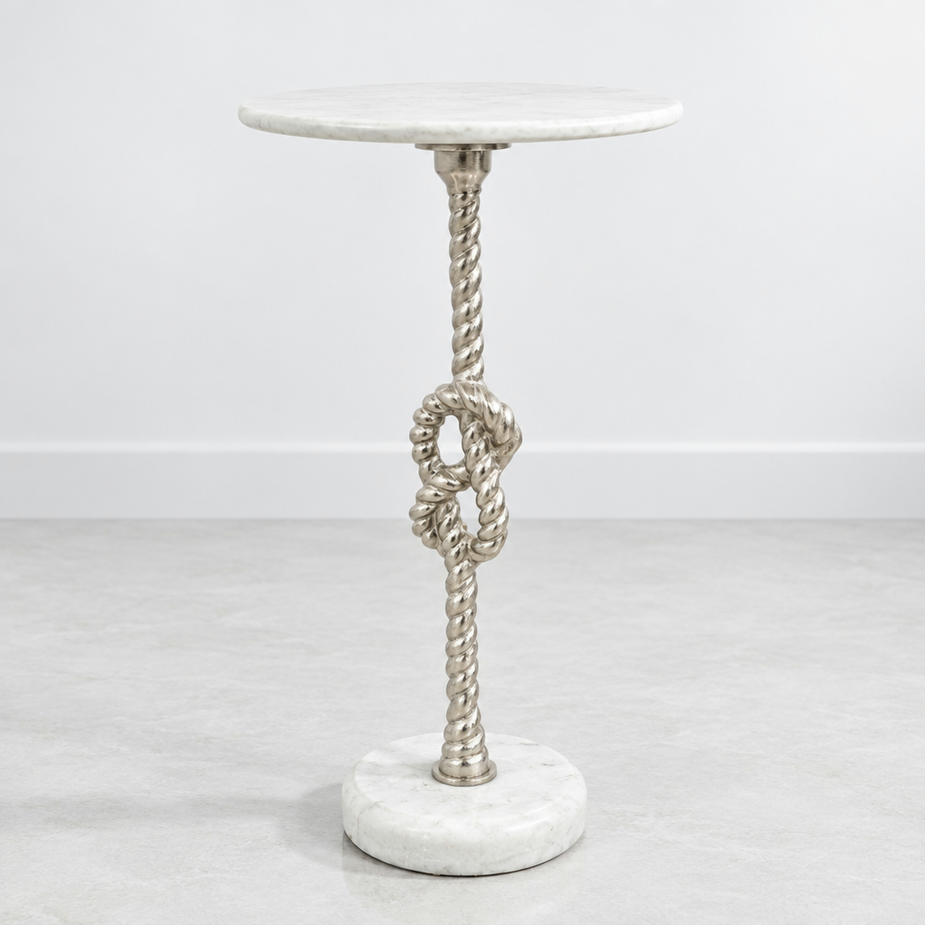 Crafted by lifestyle Marble Top Round Side Table-furniture-livingroom-sideandendtables-image-6