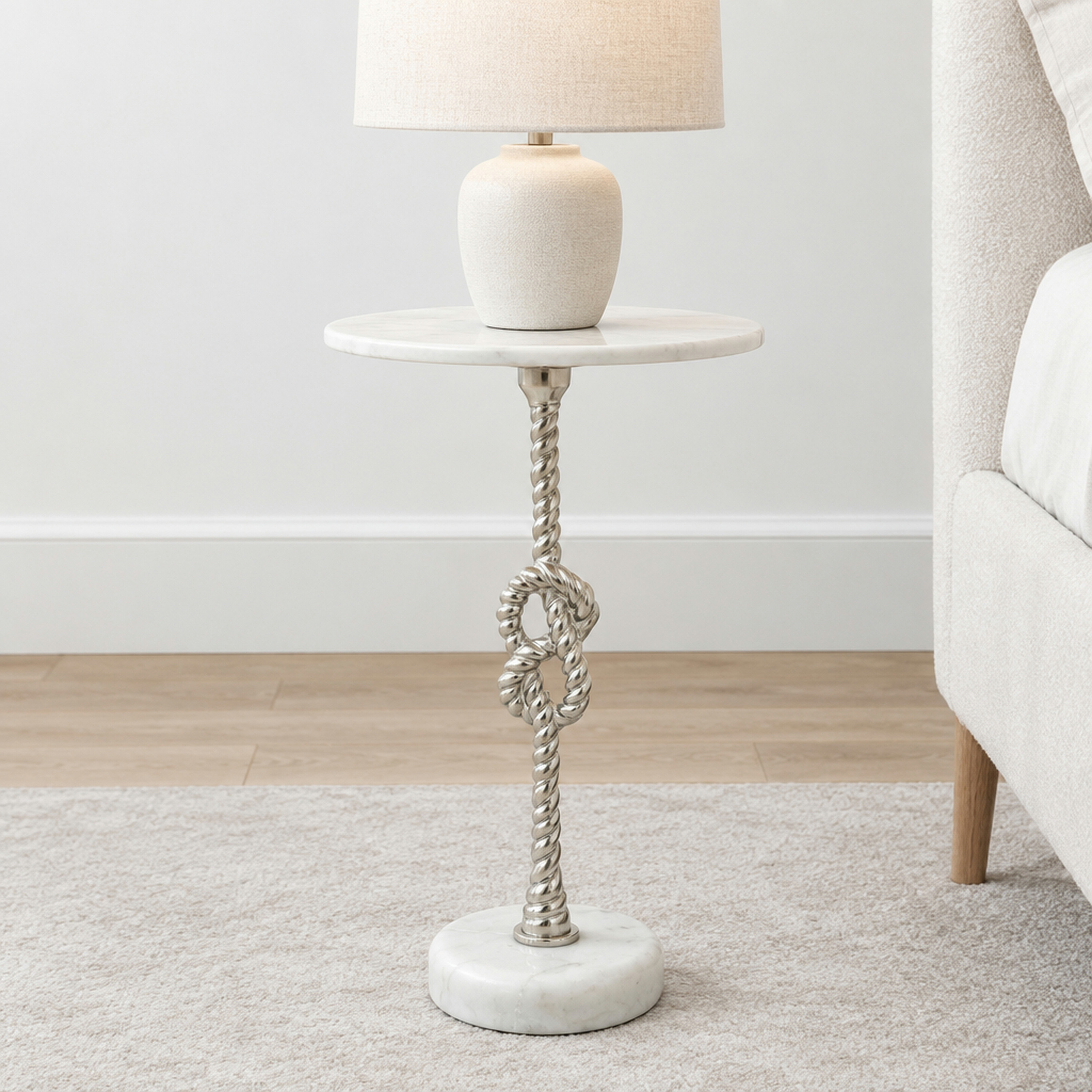 Crafted by lifestyle Marble Top Round Side Table-furniture-livingroom-sideandendtables-image-8