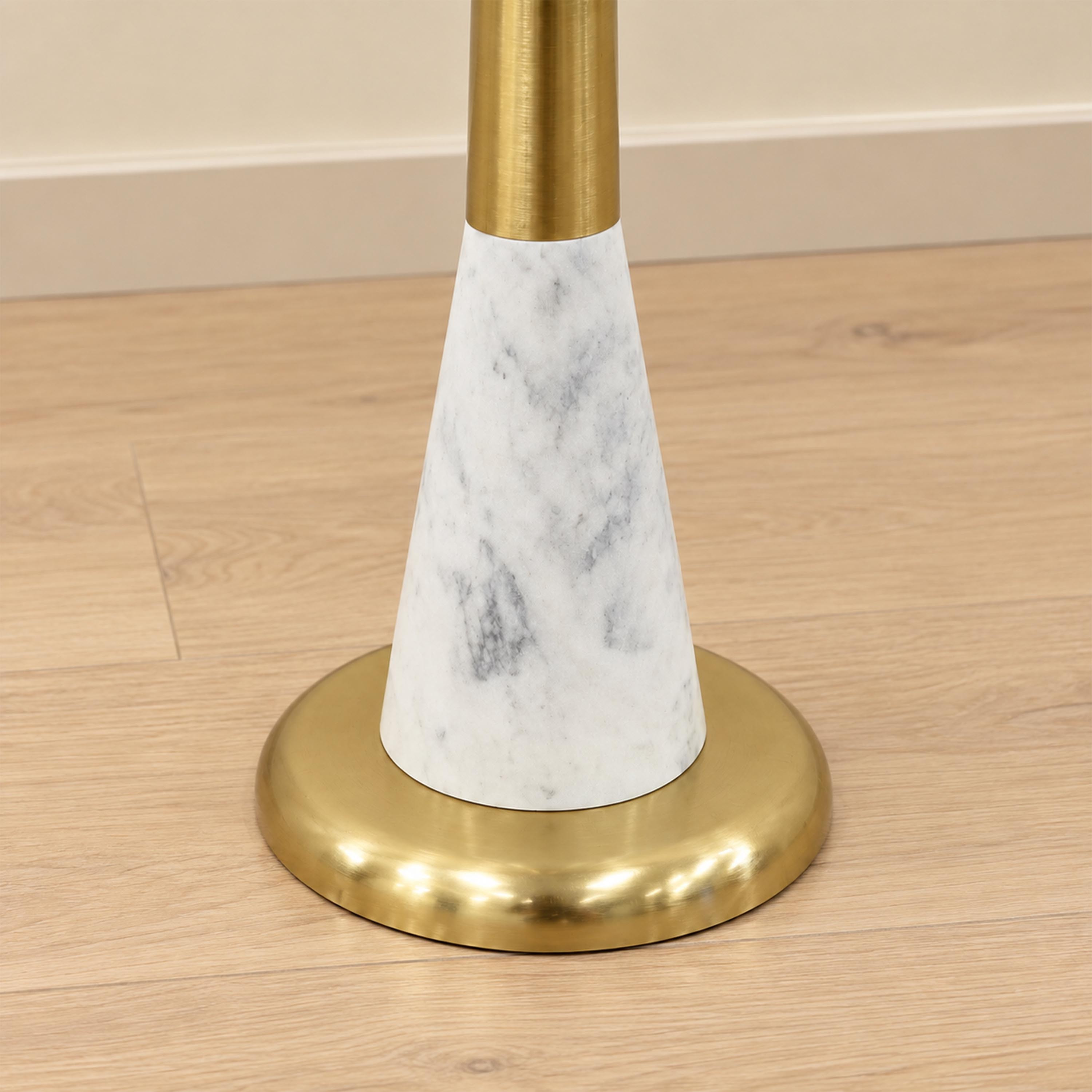 Crafted by lifestyle Marble Top Round Side Table-furniture-livingroom-sideandendtables-image-5