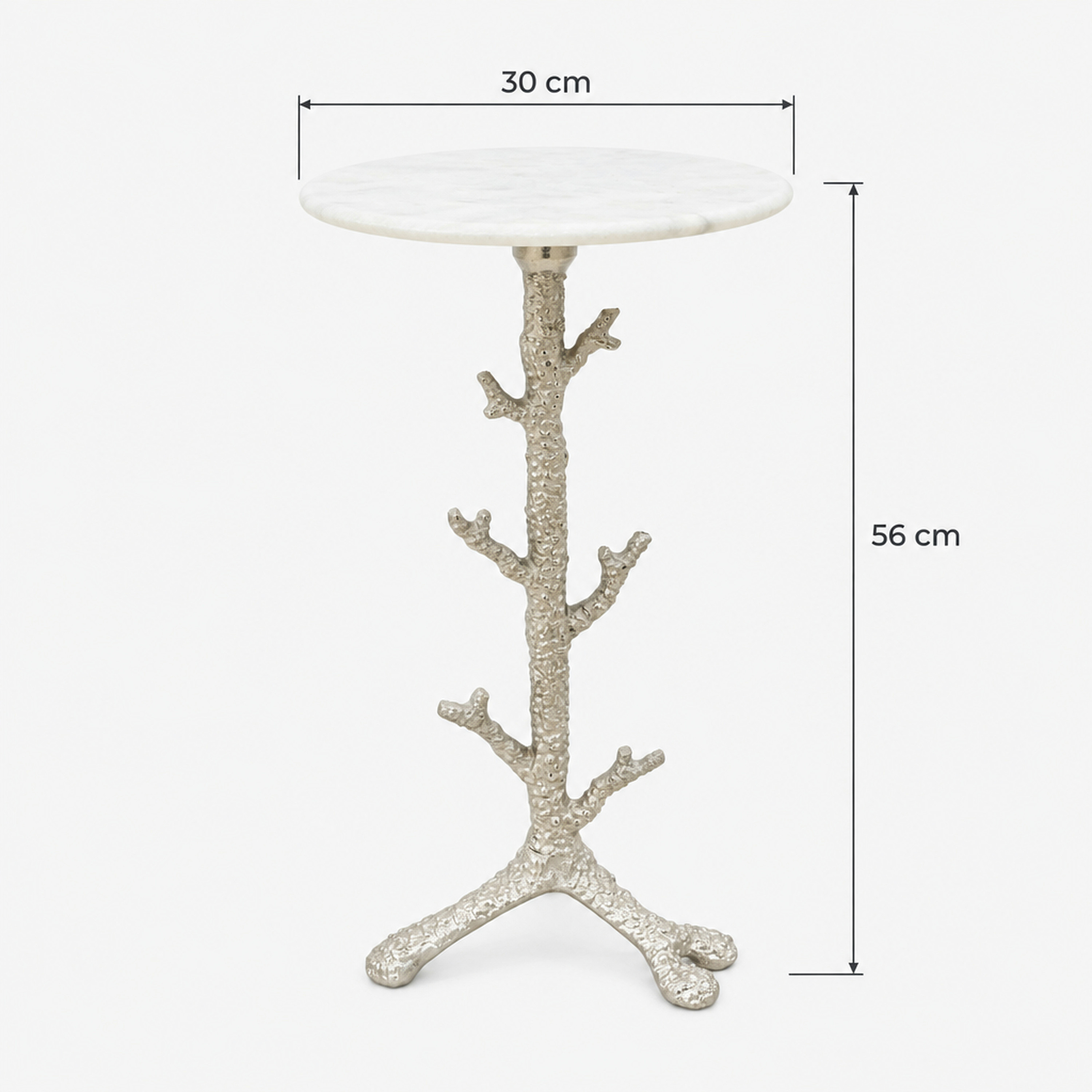 Crafted by lifestyle Marble Top Round Side Table-furniture-livingroom-sideandendtables-image-2