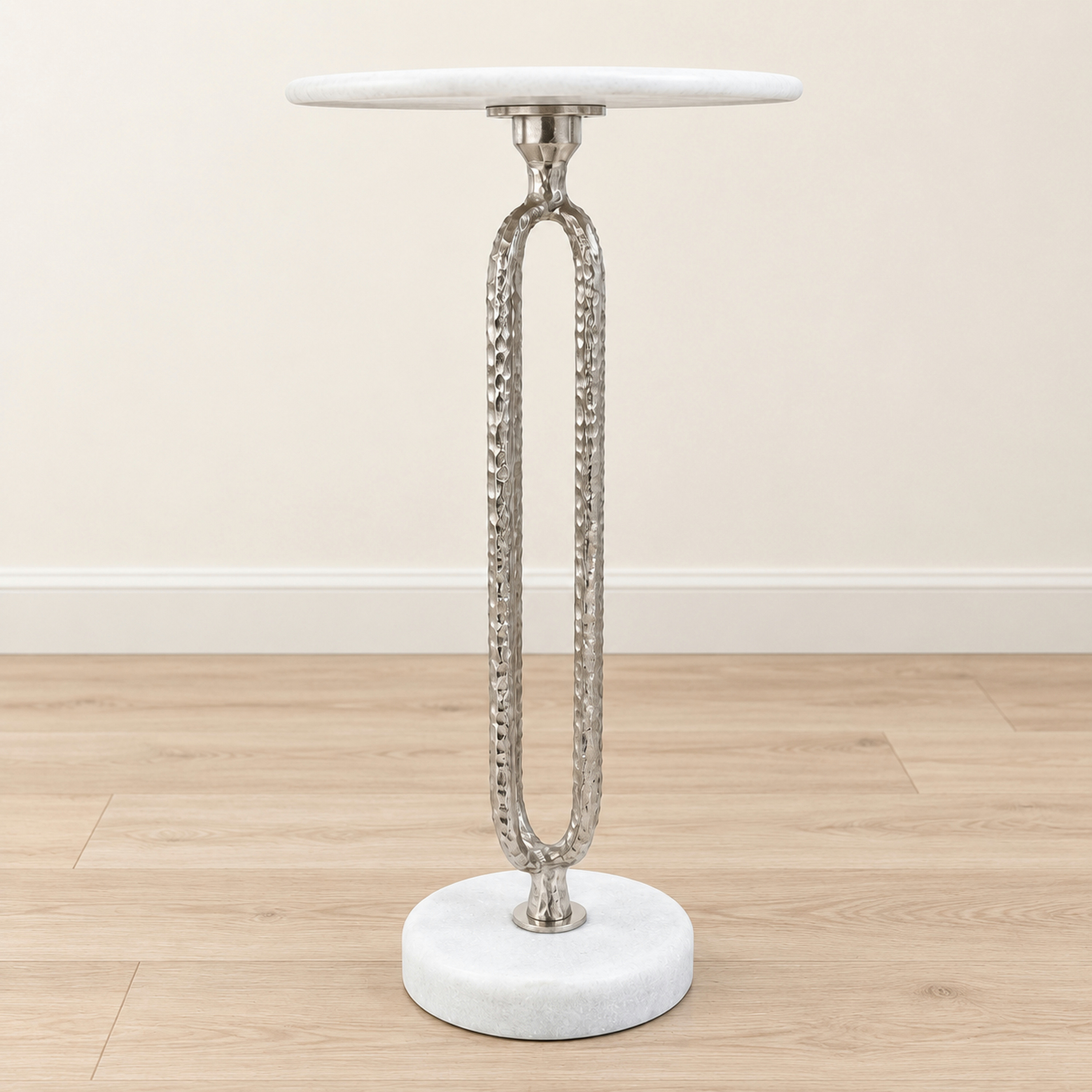 Crafted by lifestyle Marble Top Round Side Table-furniture-livingroom-sideandendtables-image-1