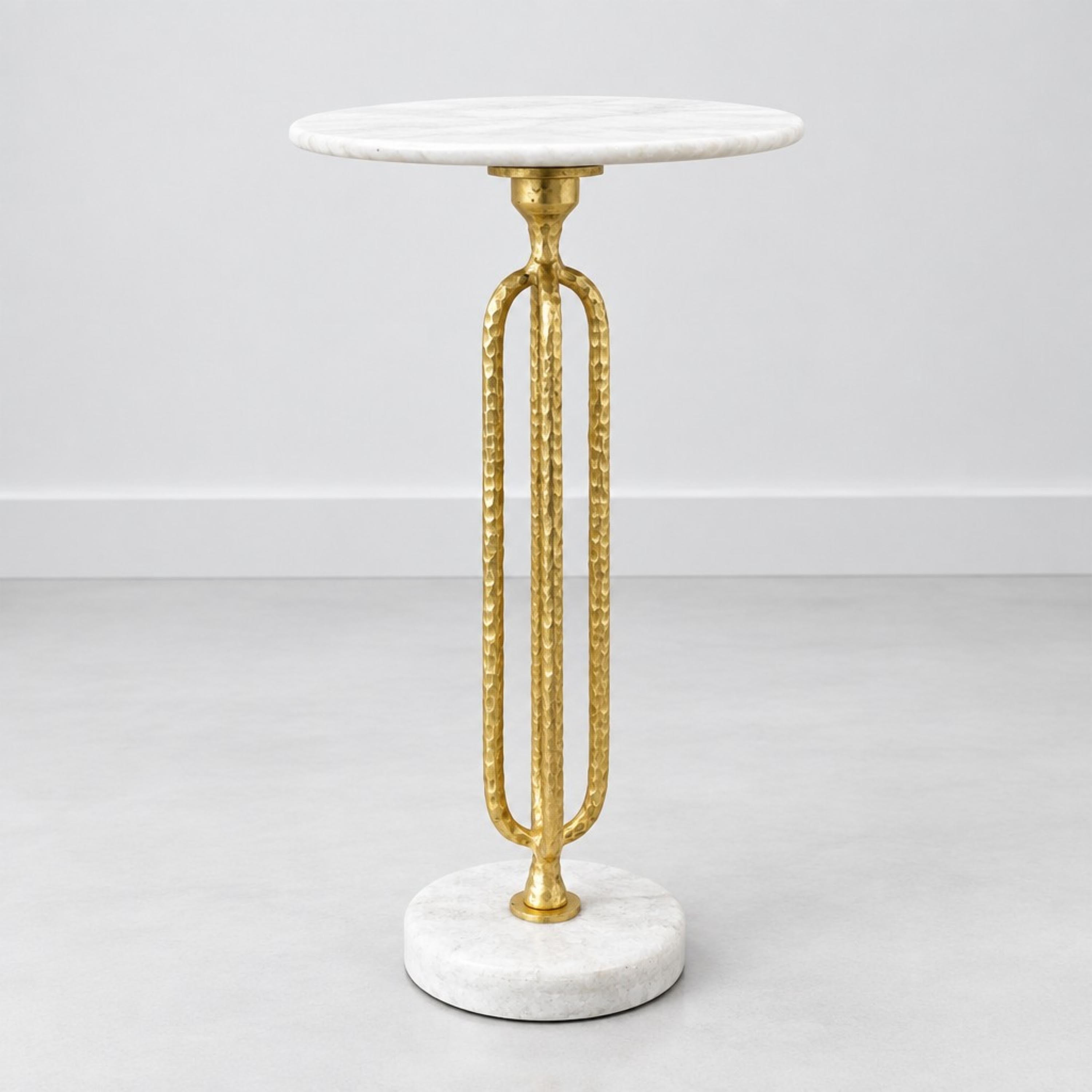 Crafted by lifestyle Marble Top Round Side Table-furniture-livingroom-sideandendtables-image-6