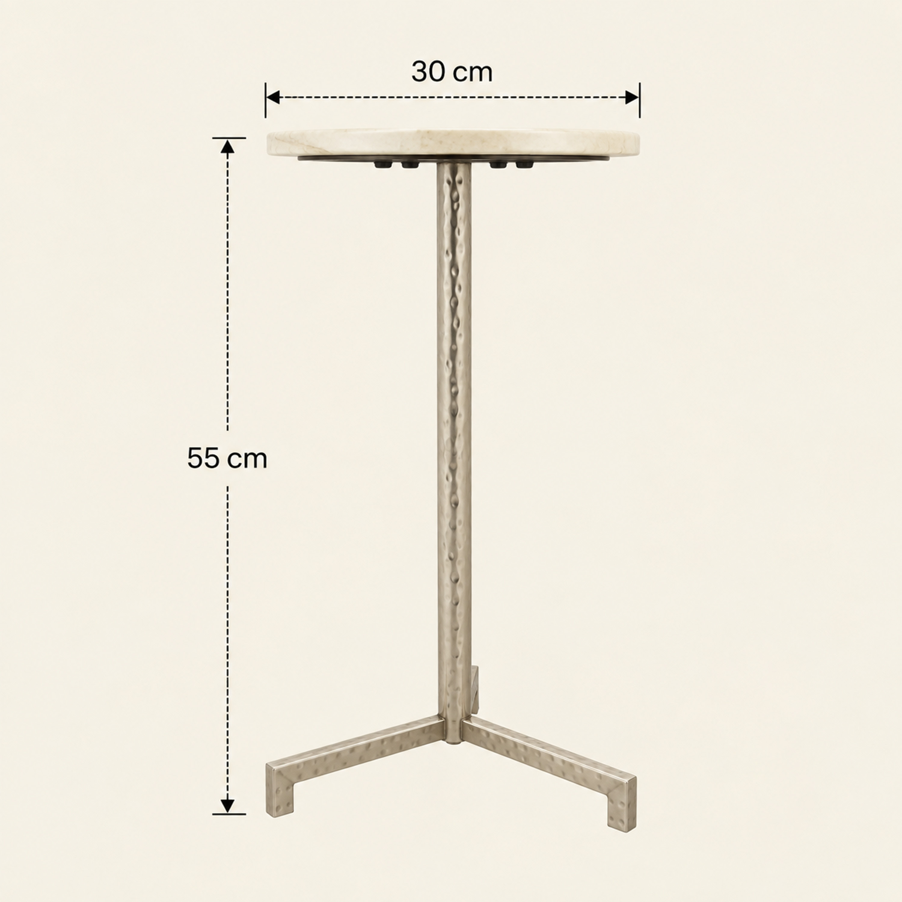 Crafted by lifestyle Marble Top Round Side Table-furniture-livingroom-sideandendtables-image-2