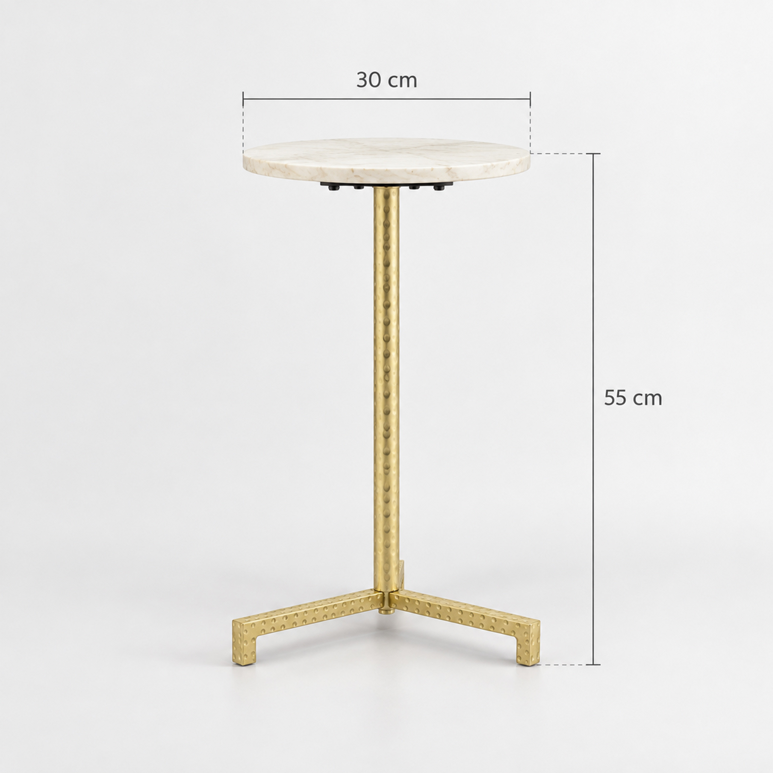 Crafted by lifestyle Marble Top Round Side Table-furniture-livingroom-sideandendtables-image-2