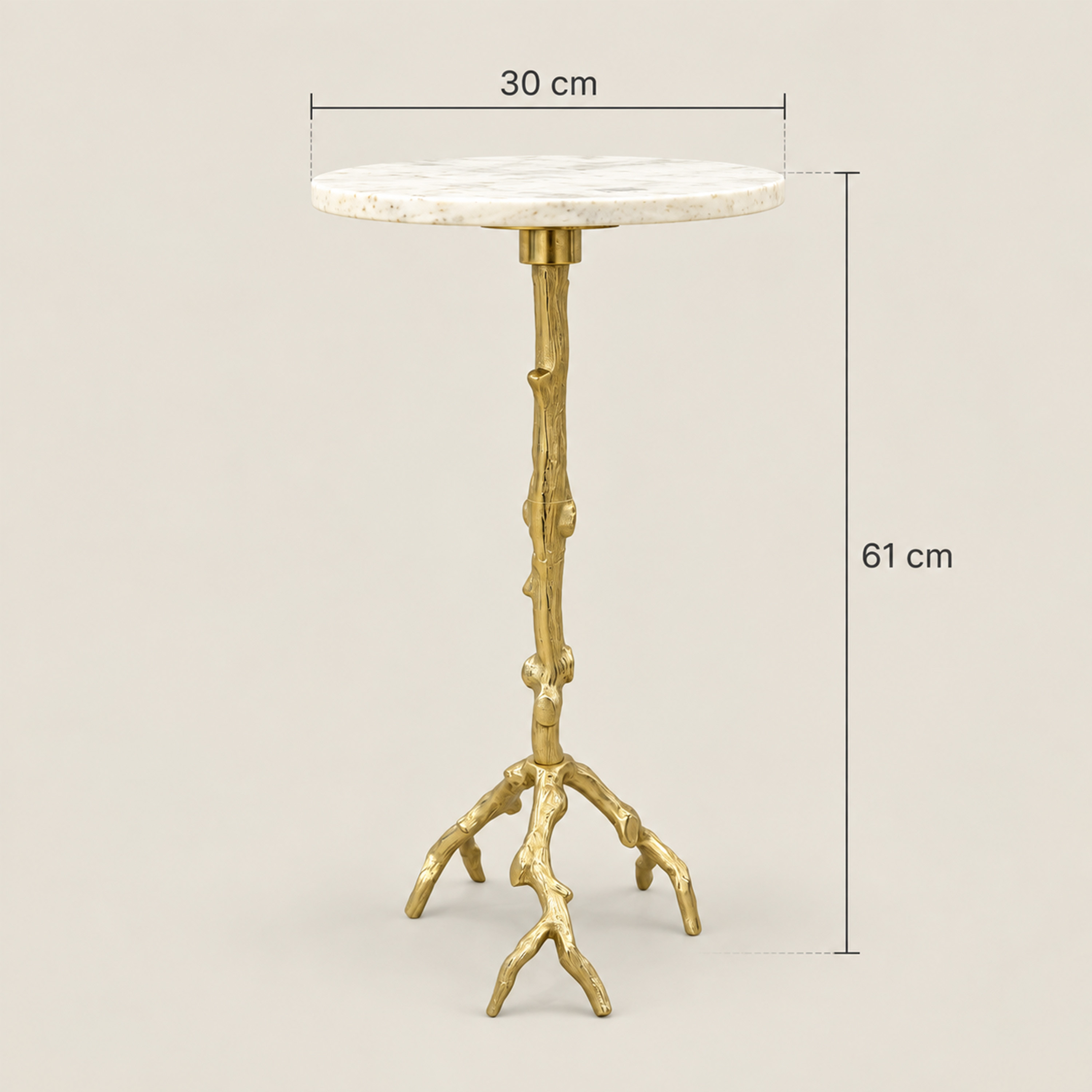 Crafted by lifestyle Marble Top Round Side Table-furniture-livingroom-sideandendtables-image-2