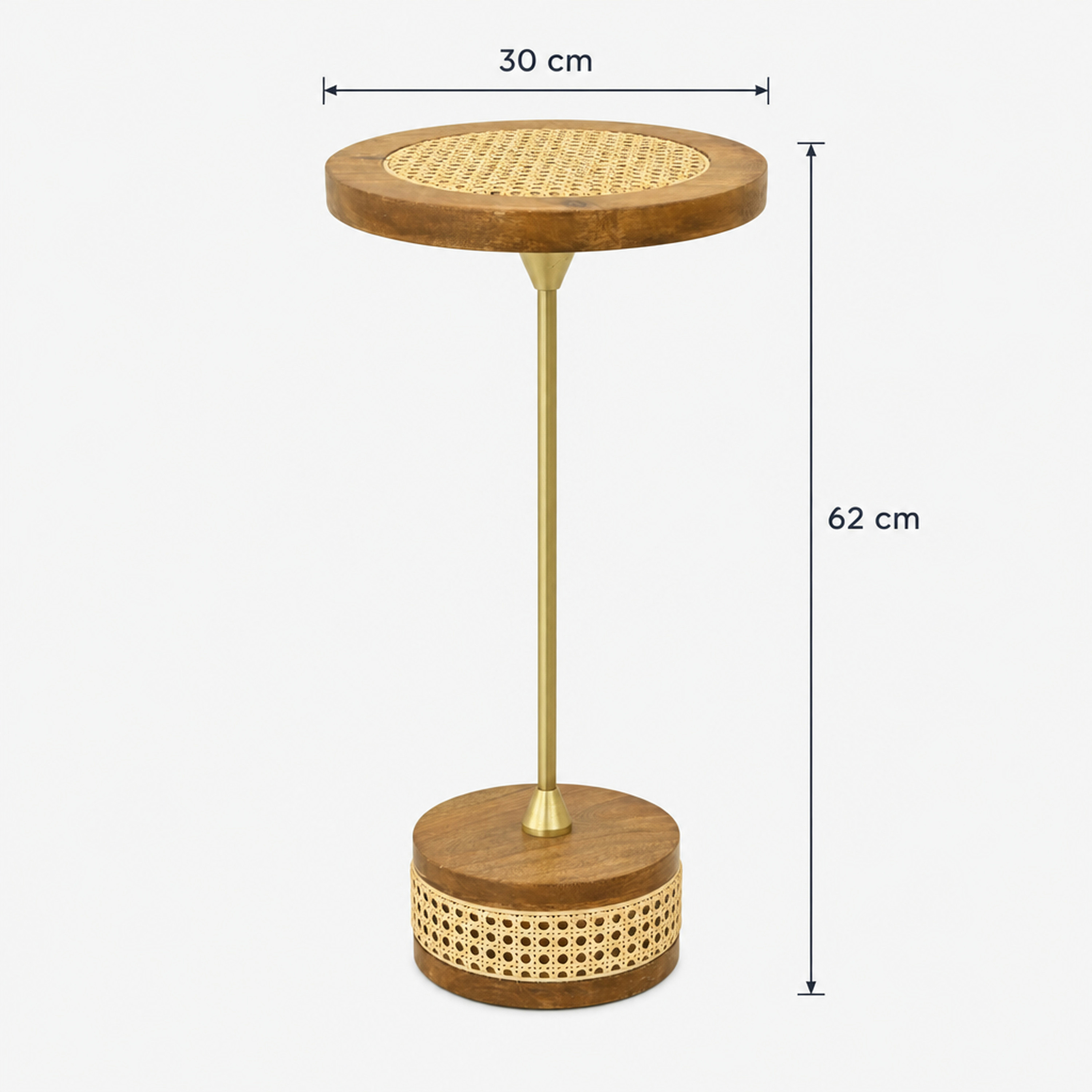 طاولة جانبية مستديرة بسطح من خشب المانجو من صنع لايف ستايل-furniture-livingroom-sideandendtables-image-2