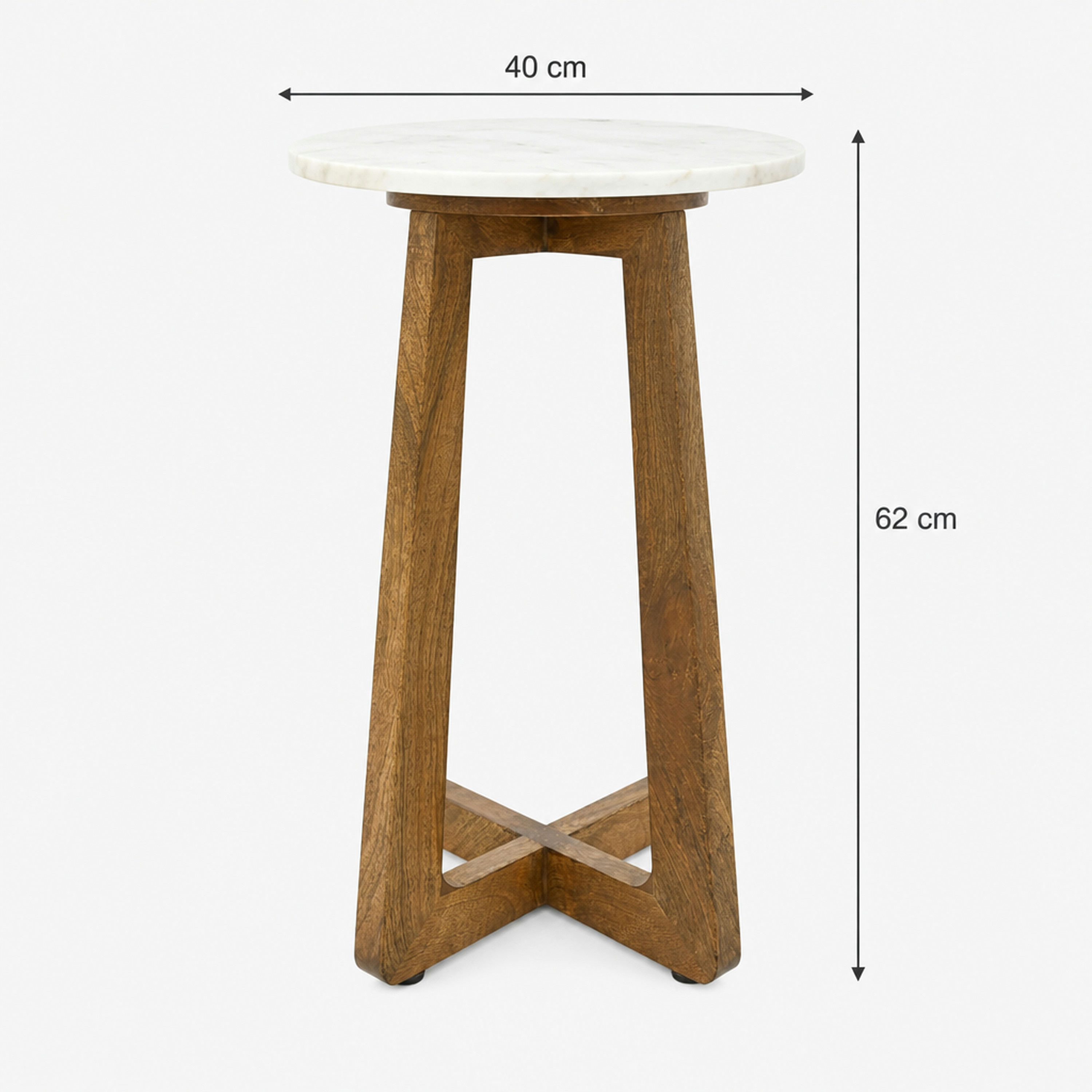 Crafted by lifestyle Marble Top Round Side Table-furniture-livingroom-sideandendtables-image-2