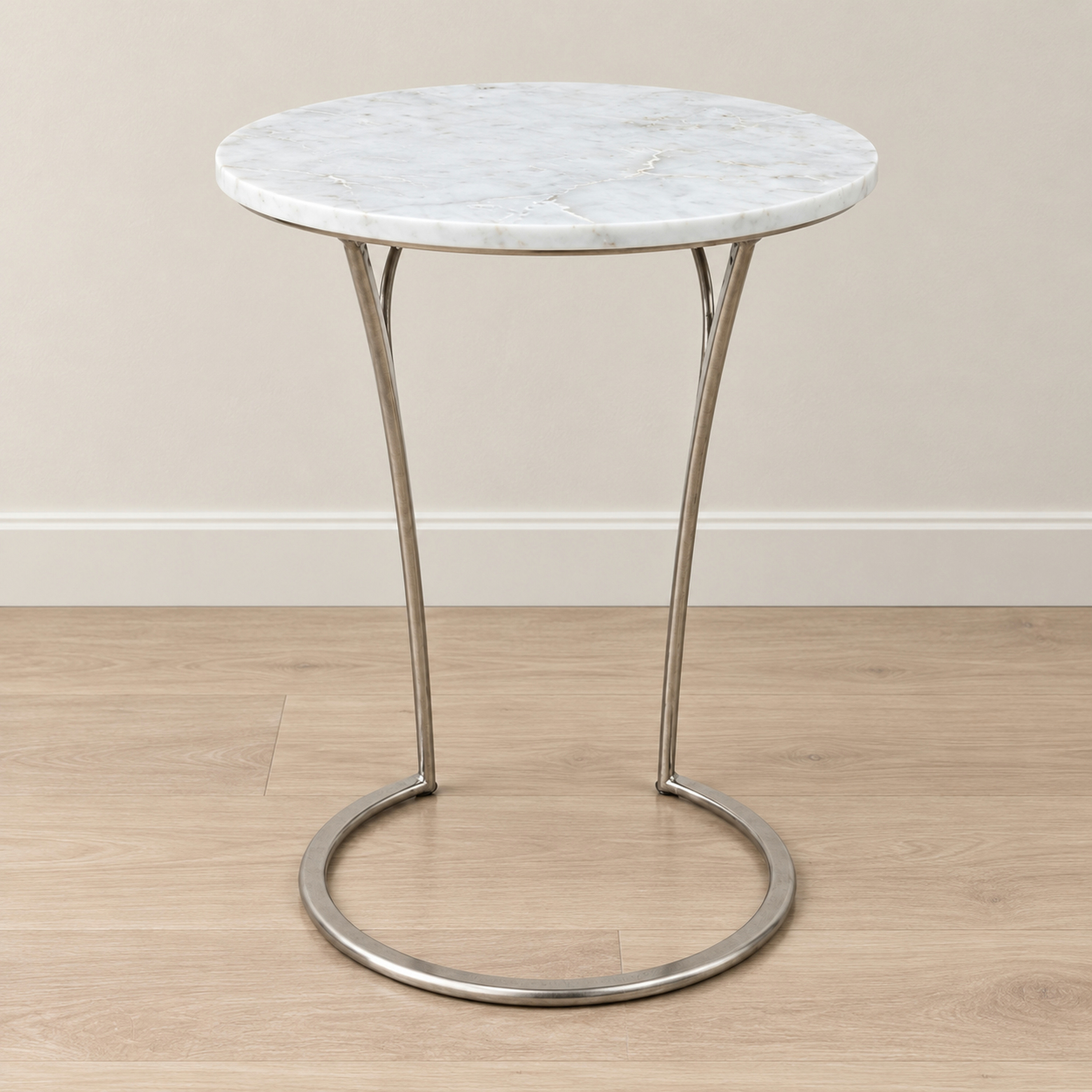 طاولة جانبية مستديرة بسطح رخامي من تصميم لايف ستايل-furniture-livingroom-sideandendtables-image-1