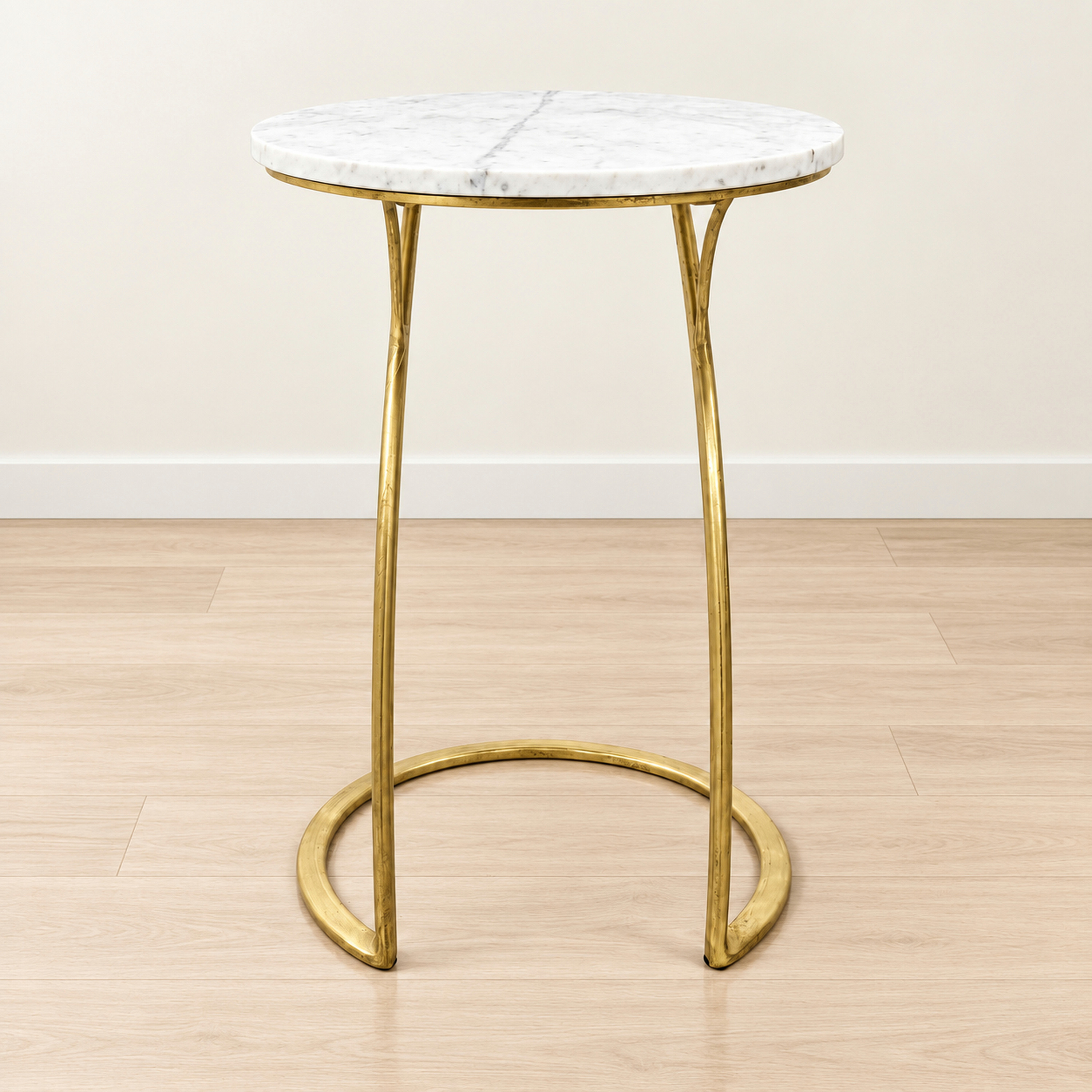 Crafted by lifestyle Marble Top Round Side Table-furniture-livingroom-sideandendtables-image-1