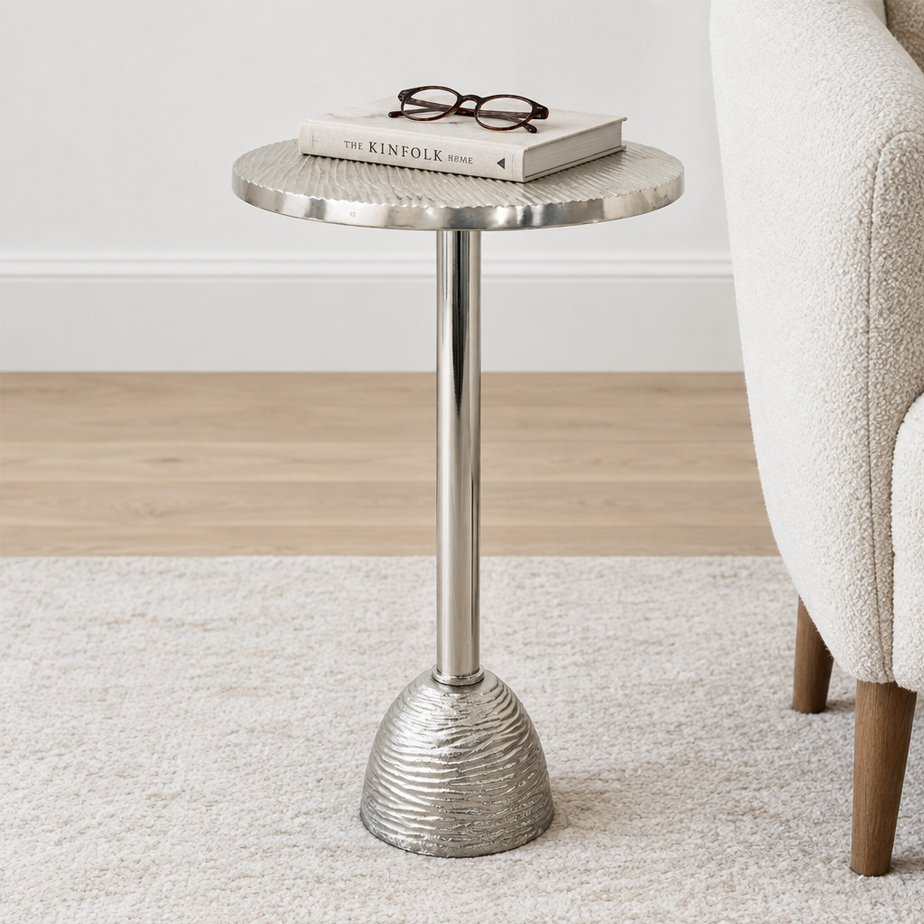 طاولة جانبية مستديرة بسطح معدني من تصميم لايف ستايل-furniture-livingroom-sideandendtables-image-3