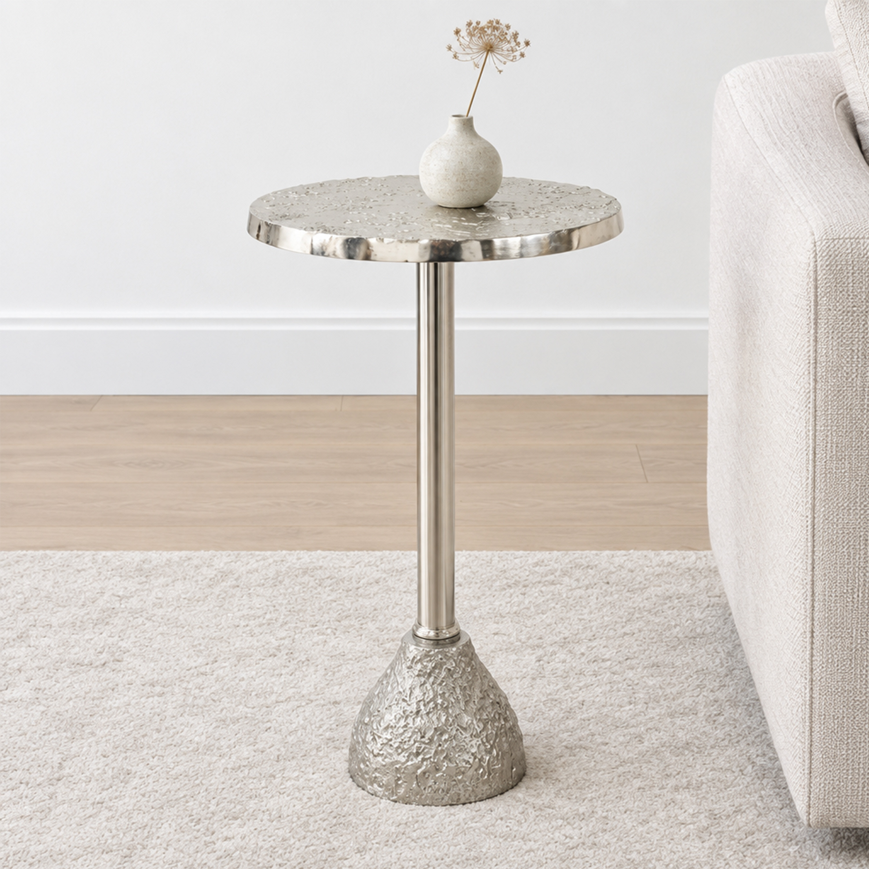 طاولة جانبية مستديرة بسطح معدني من تصميم لايف ستايل-furniture-livingroom-sideandendtables-image-3