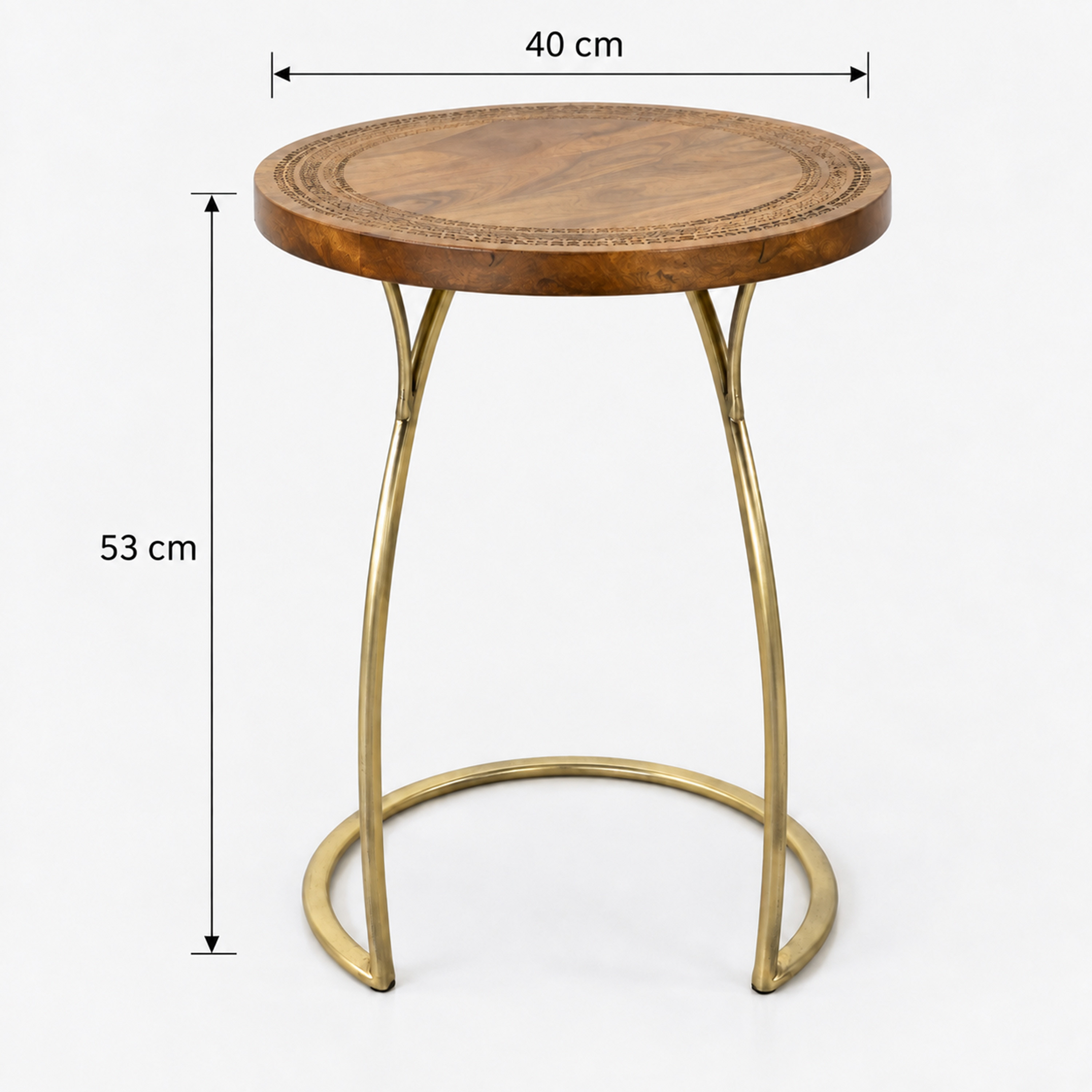 طاولة جانبية مستديرة بسطح من خشب المانجو، مصنوعة من قبل لايف ستايل-furniture-livingroom-sideandendtables-image-2