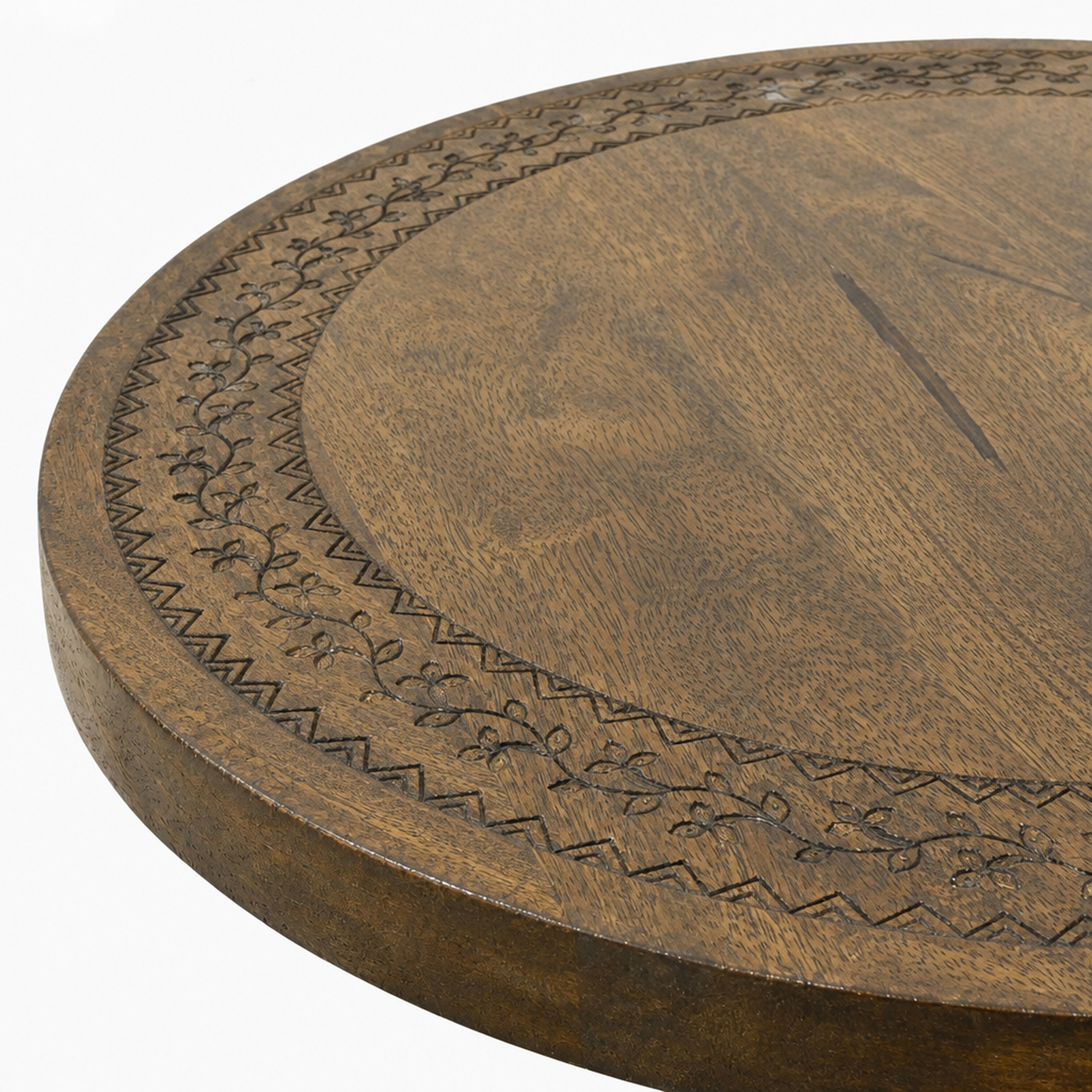 طاولة جانبية مستديرة بسطح من خشب المانجو، مصنوعة من قبل لايف ستايل-furniture-livingroom-sideandendtables-image-4