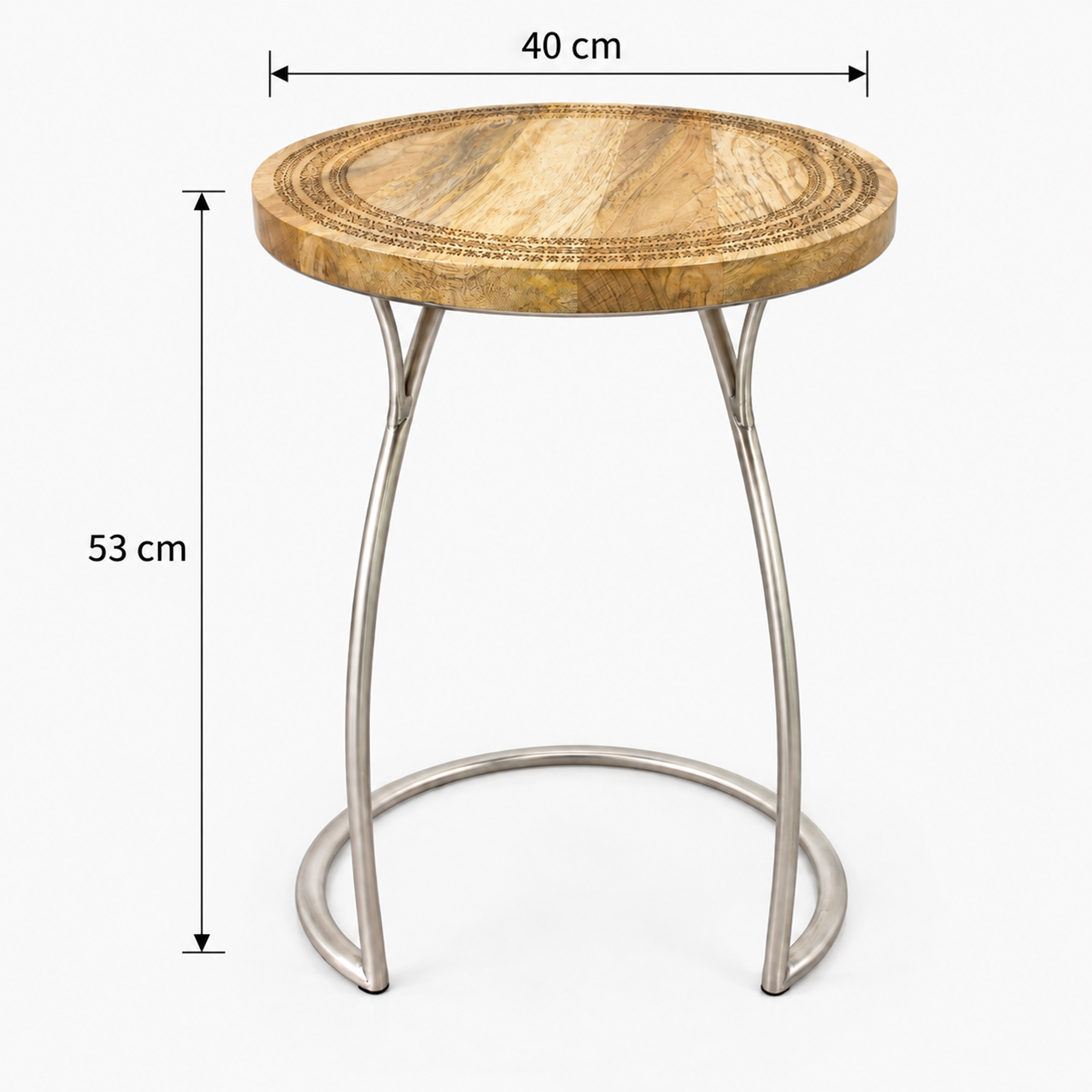 طاولة جانبية مستديرة بسطح من خشب المانجو، مصنوعة من قبل لايف ستايل-furniture-livingroom-sideandendtables-image-2