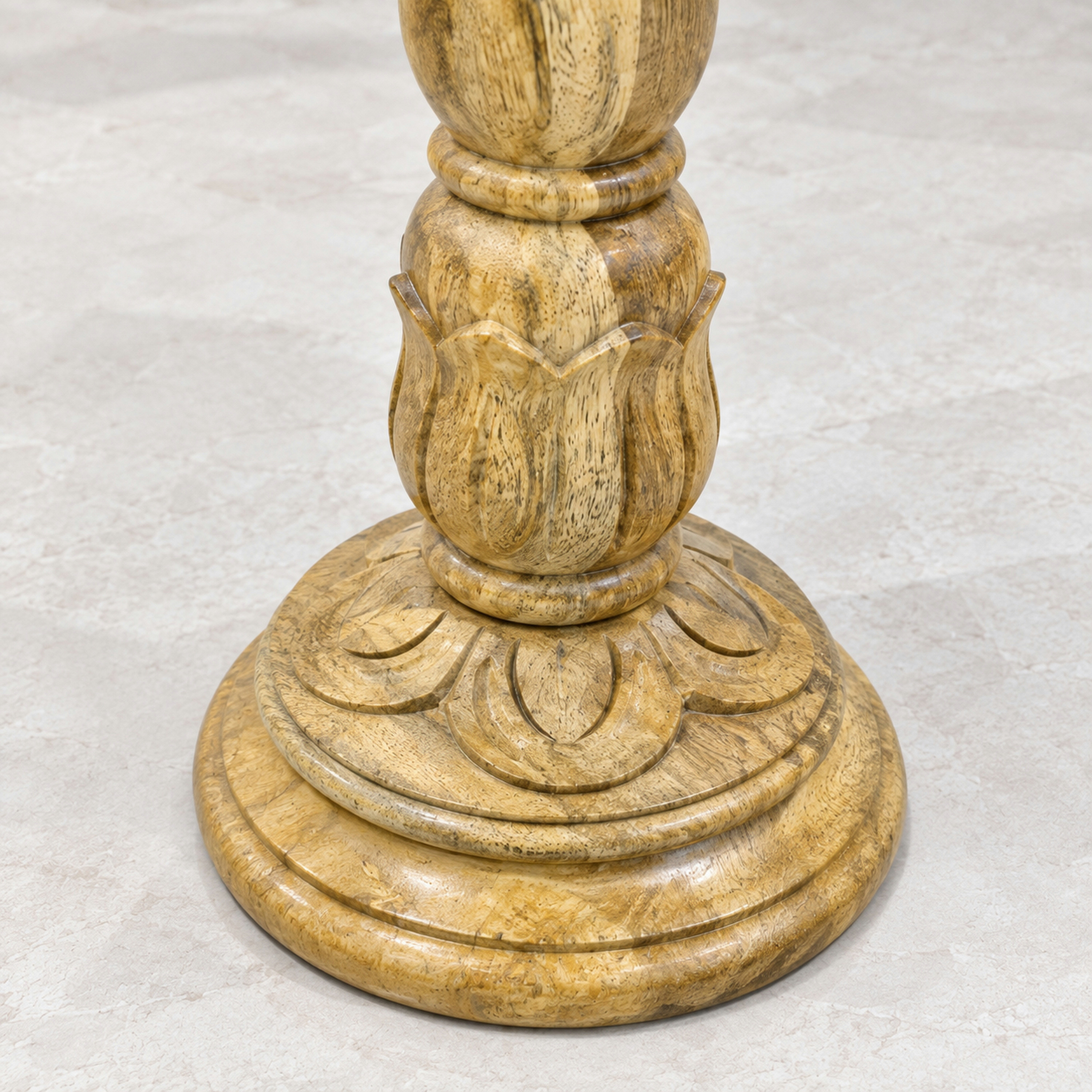 Crafted by lifestyle Mango Wood Top Round Side Table-furniture-livingroom-sideandendtables-image-5