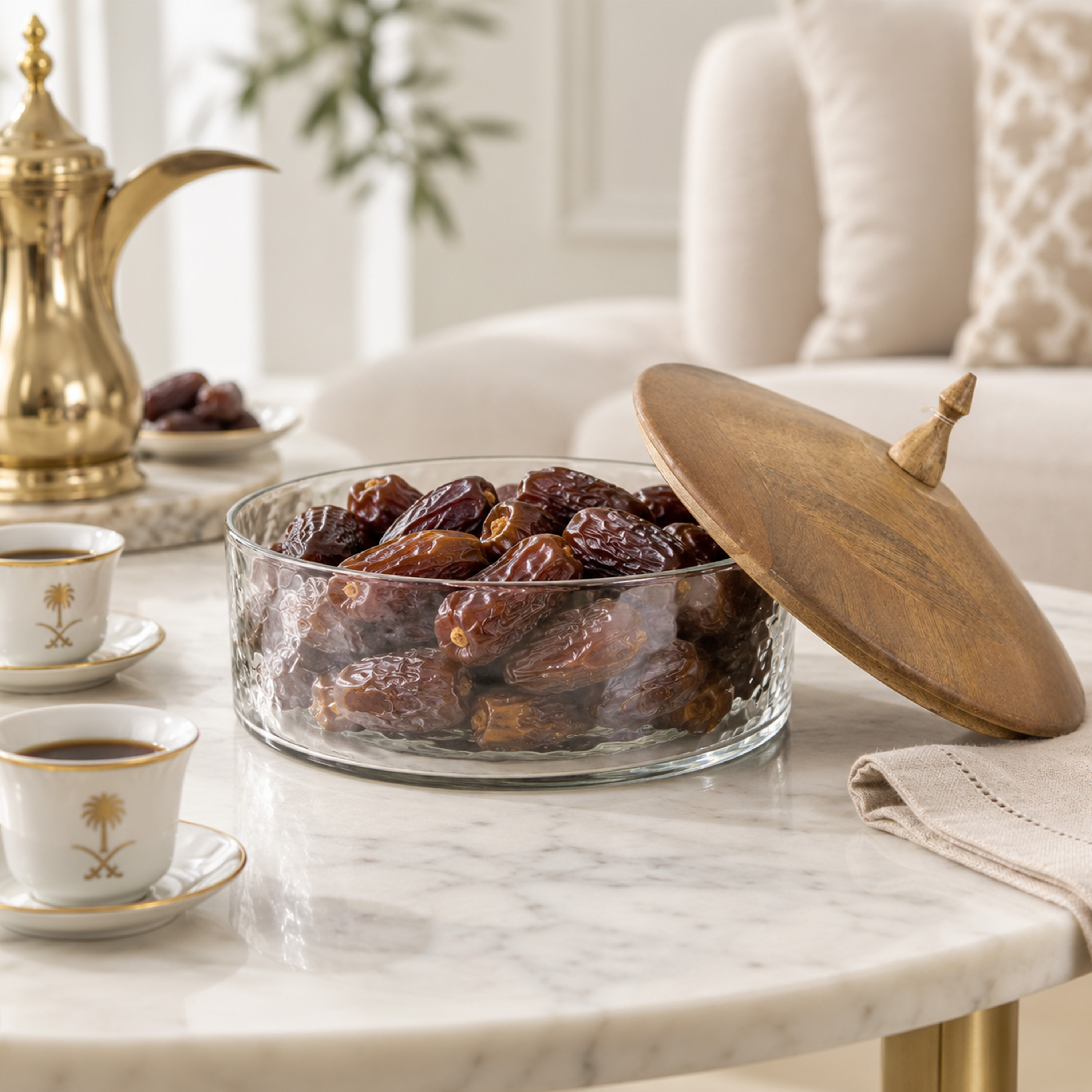 Crafted By Lifestyle Mango Wood & Glass Domed Cake Stand - 27 Cm-household-dining-serveware-cakestands-image-3