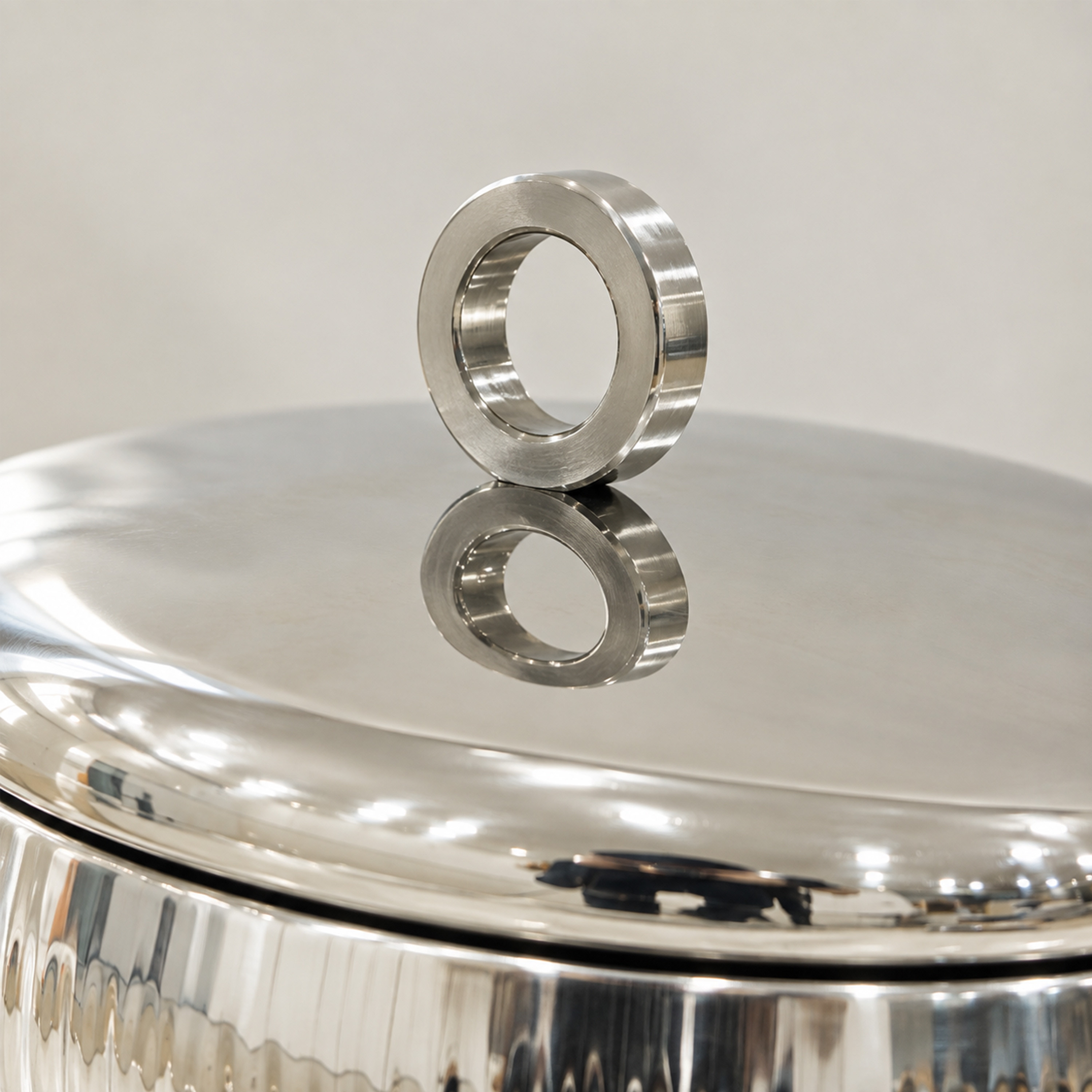 Crafted By Lifestyle Steel Serving Bowl With Lid & Handles - 11 Cm-household-dining-dinnerware-bowls-image-4