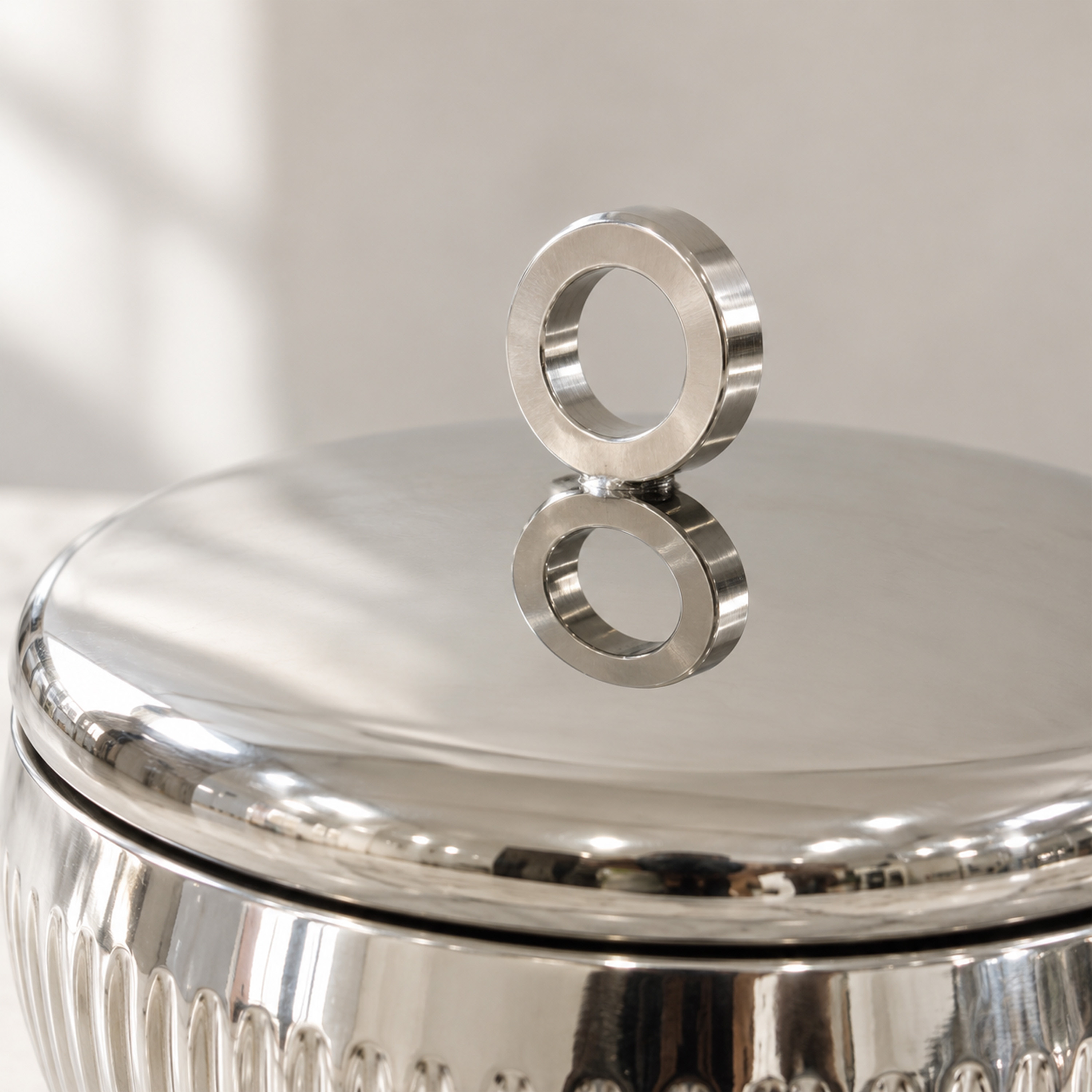 Crafted By Lifestyle Steel Serving Bowl With Lid & Handles - 10 Cm-household-dining-dinnerware-bowls-image-4