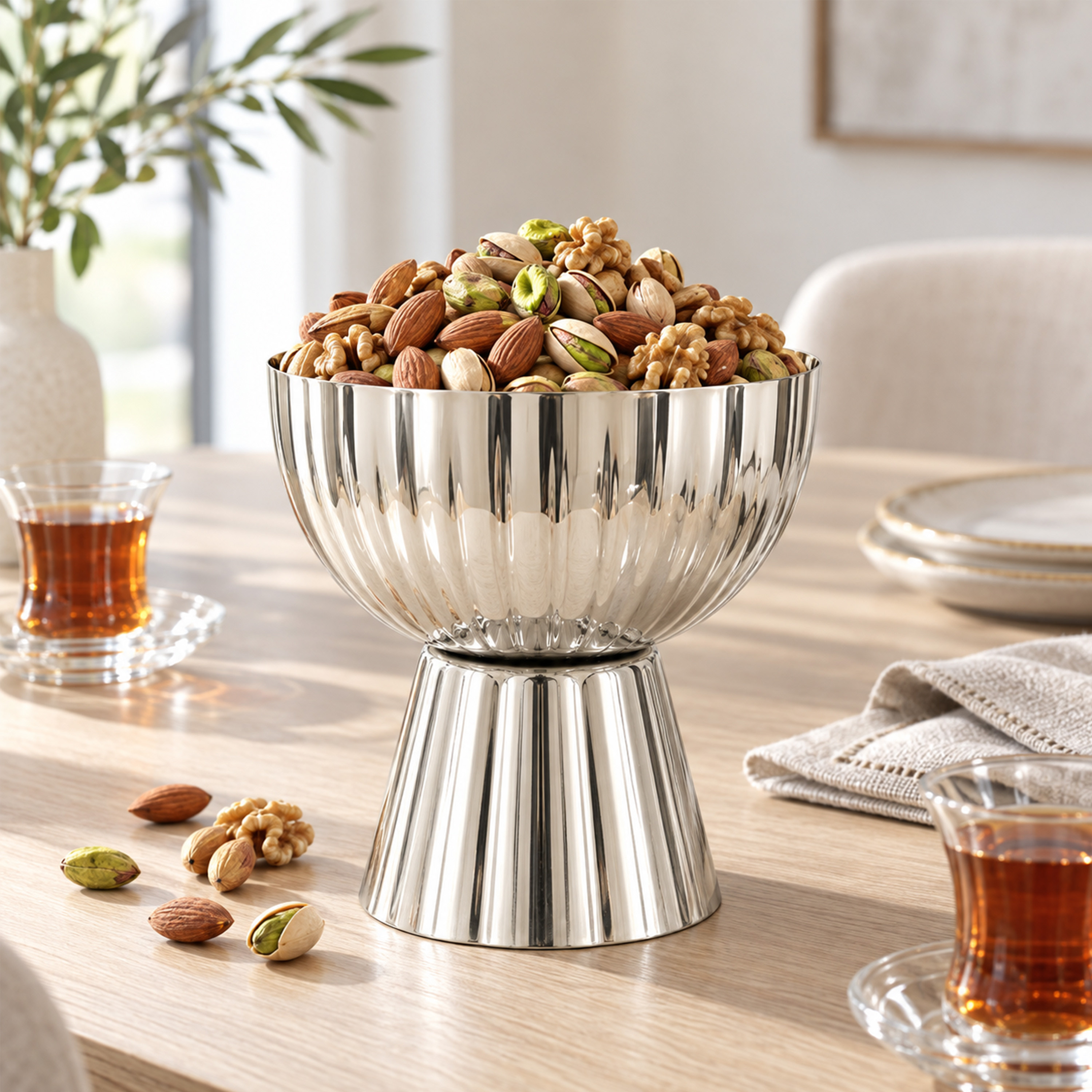 Crafted By Lifestyle Hand-Hammered Steel Serving Bowl With Lid - 21 Cm-household-dining-dinnerware-bowls-image-5