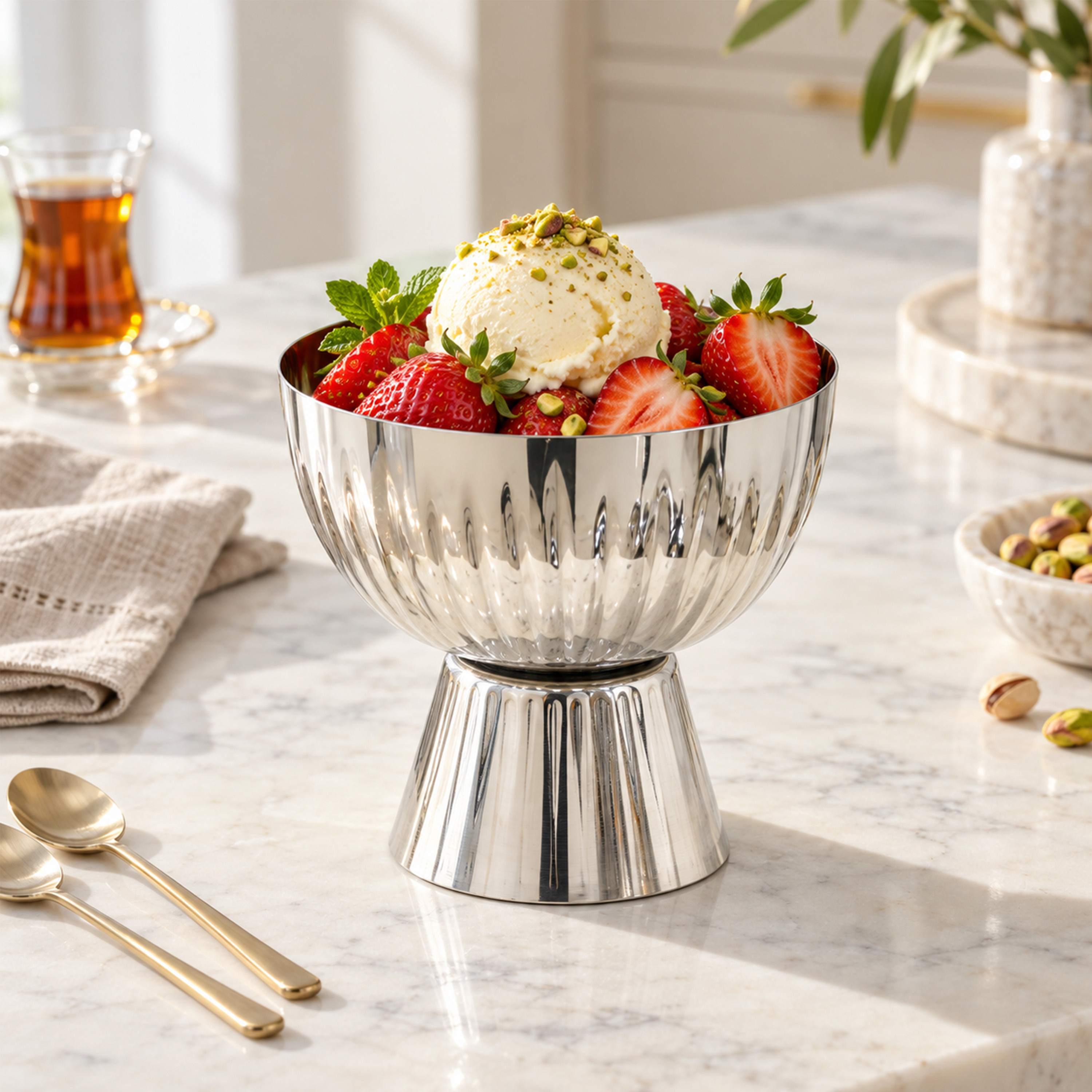 Crafted By Lifestyle Hand-Hammered Steel Serving Bowl With Lid - 16.5 Cm-household-dining-dinnerware-bowls-image-3