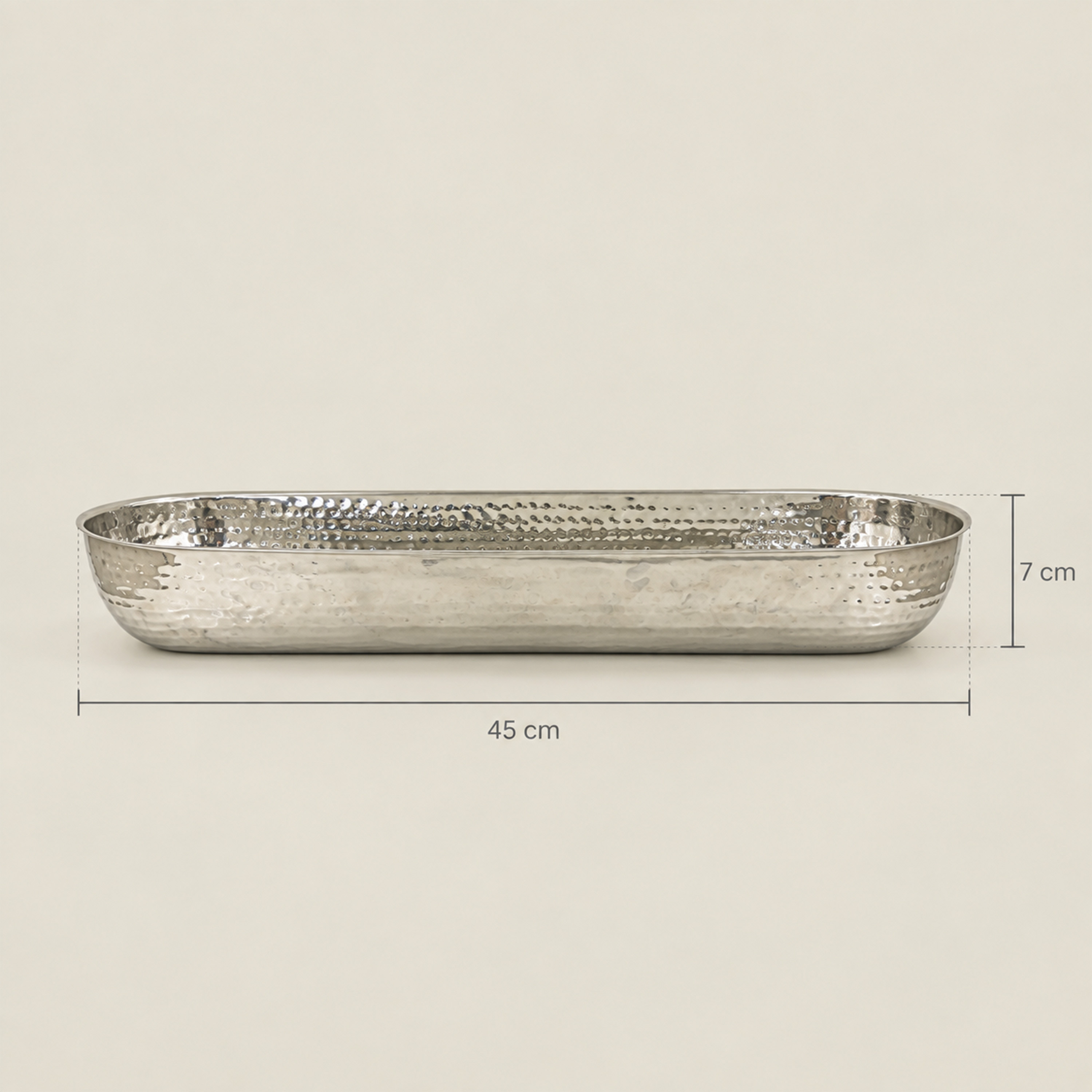 Crafted By Lifestyle Hand-Hammered Steel Serving Tray-household-dining-serveware-servingtrays-image-2