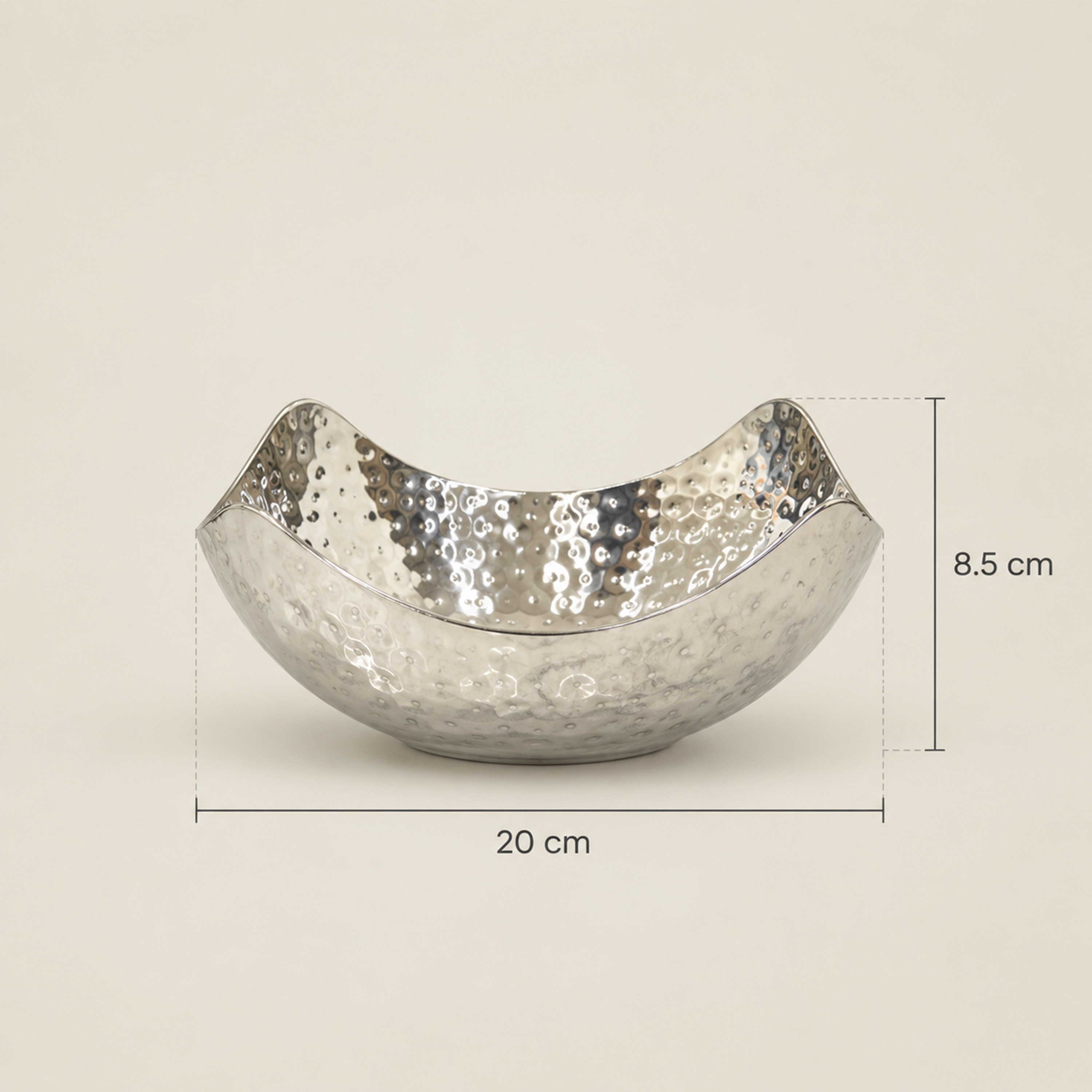 Crafted By Lifestyle Rustic Hand-Hammered Steel Serving Bowl - 20 Cm-household-dining-dinnerware-bowls-image-2