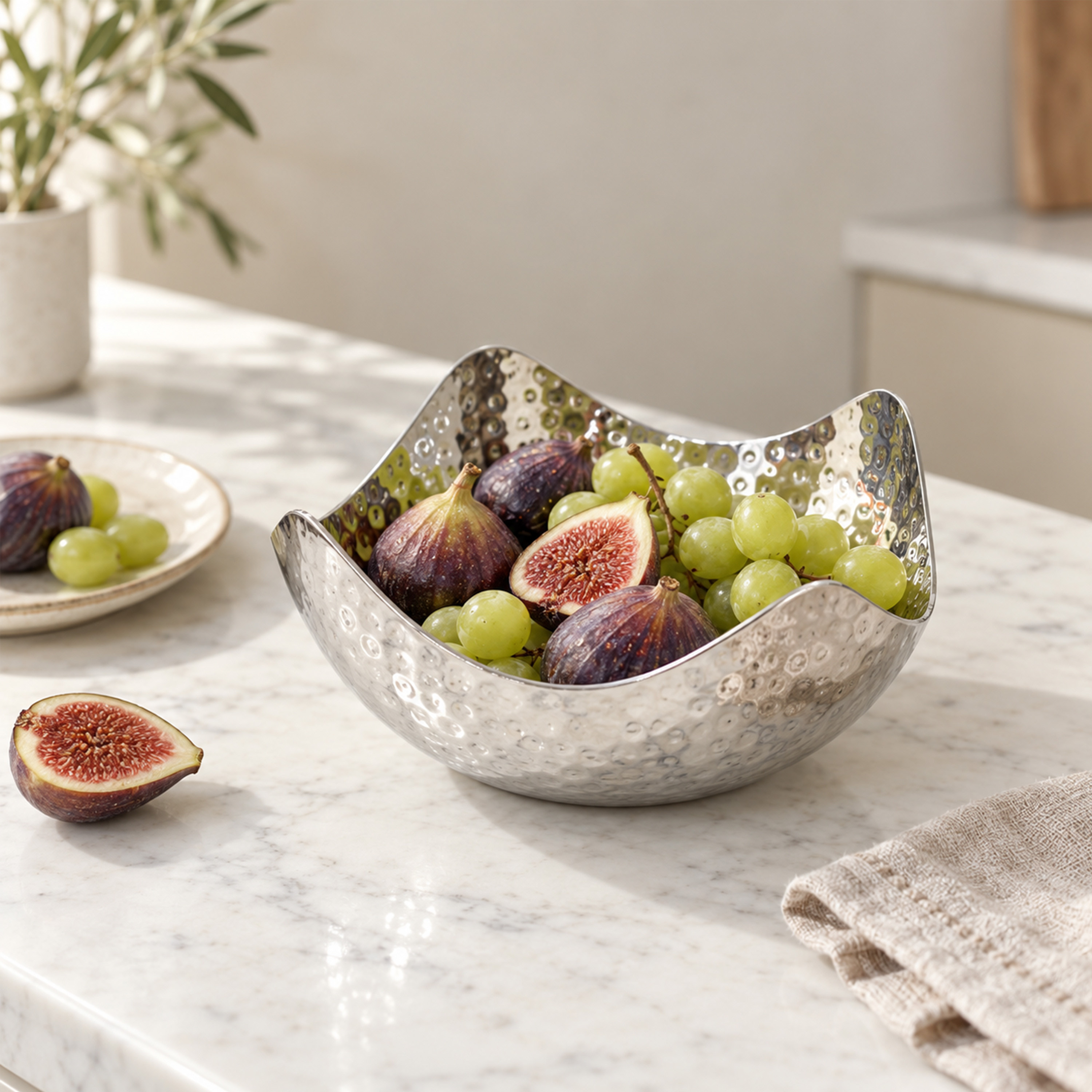 Crafted By Lifestyle Rustic Hand-Hammered Steel Serving Bowl - 20 Cm-household-dining-dinnerware-bowls-image-3