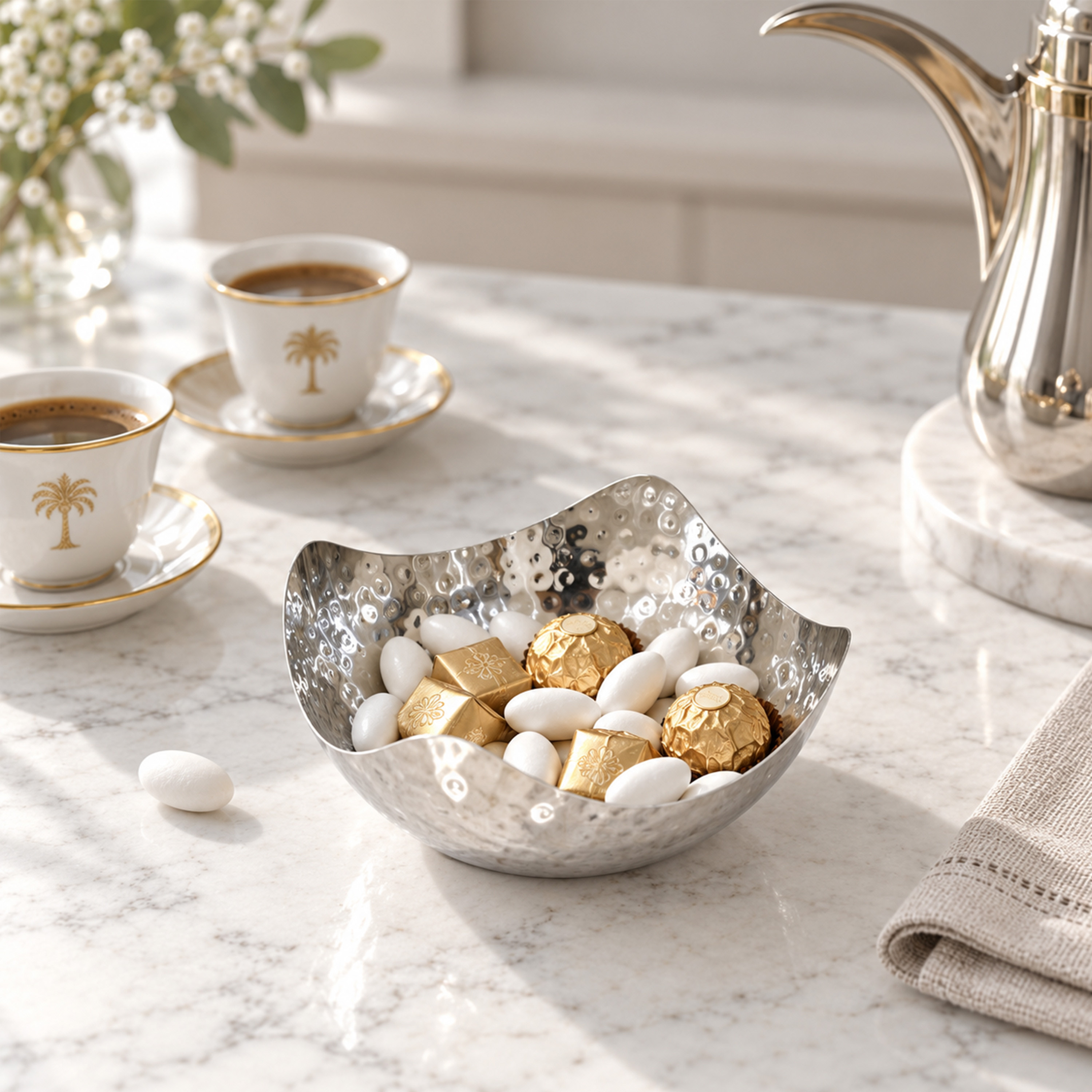 Crafted By Lifestyle Hand-Hammered Steel Serving Bowl - 15.5 Cm-household-dining-dinnerware-bowls-image-3