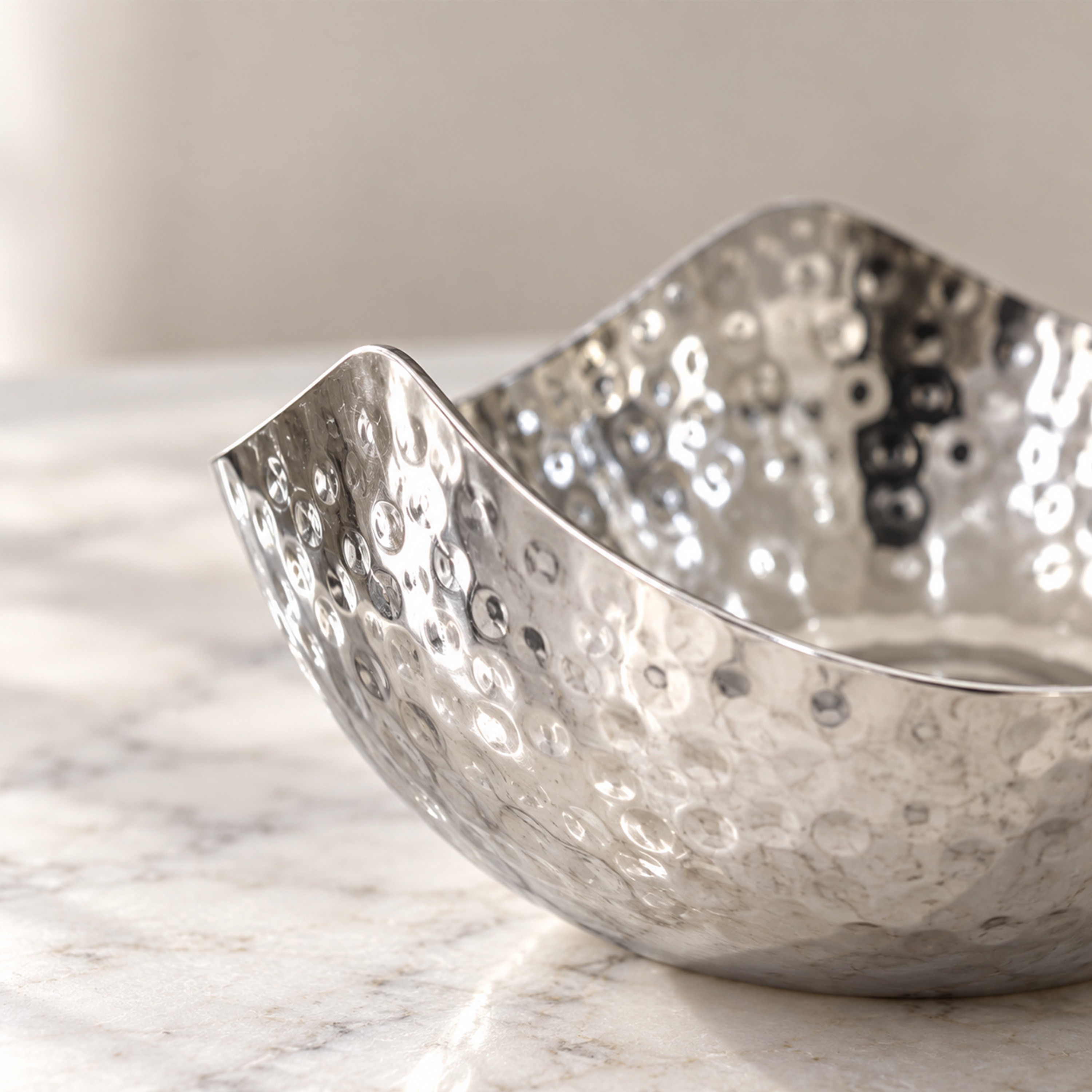 Crafted By Lifestyle Hand-Hammered Steel Serving Bowl - 15.5 Cm-household-dining-dinnerware-bowls-image-4
