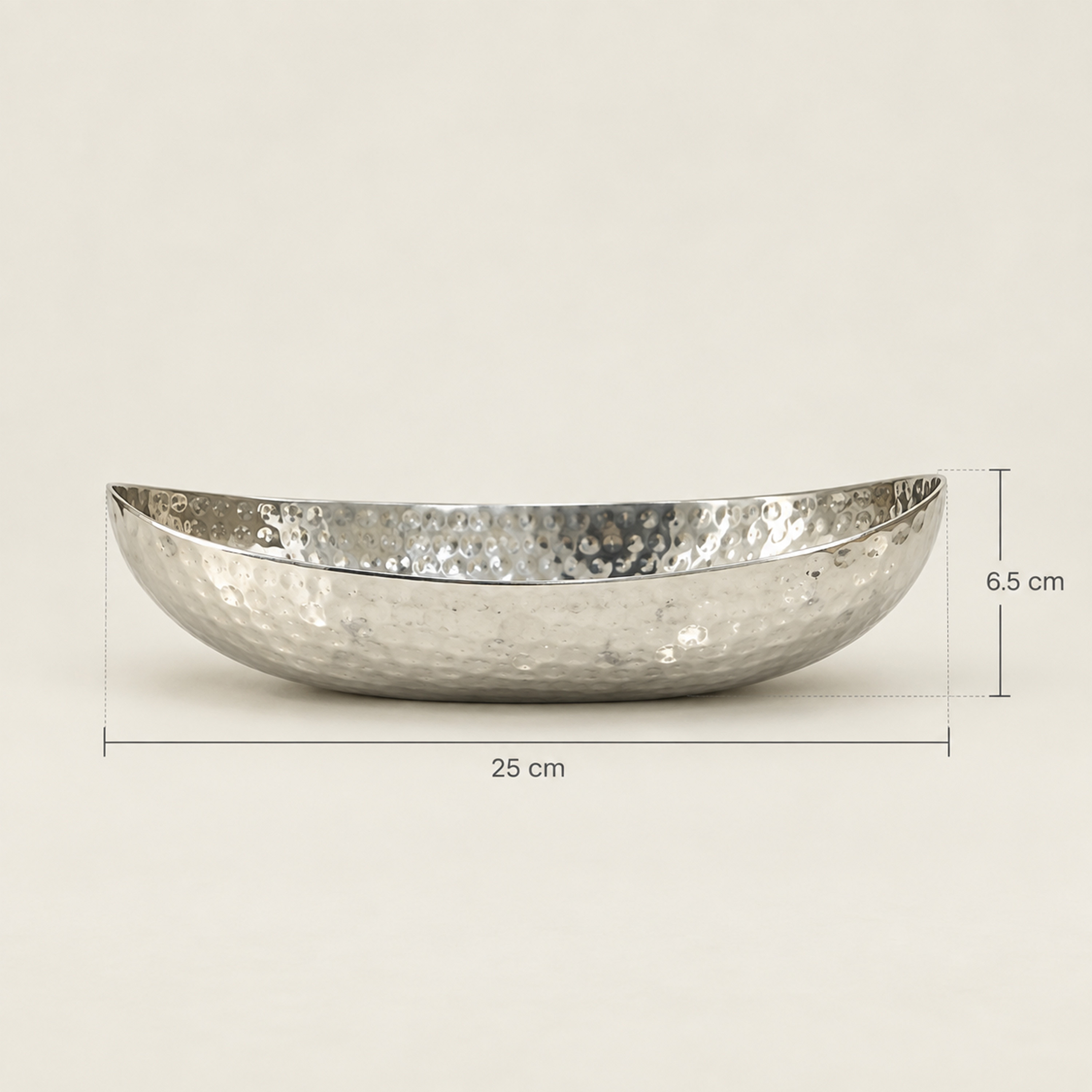 Crafted By Lifestyle Hand-Hammered Steel Serving Bowl - 25X25.5 Cm-household-dining-dinnerware-bowls-image-2