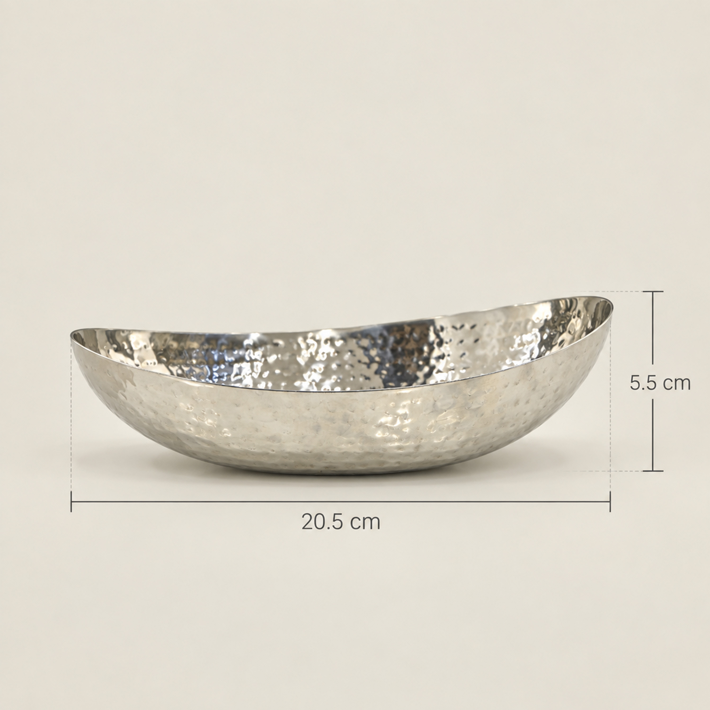 Crafted By Lifestyle Hand-Hammered Steel Serving Bowl - 20.5 Cm-household-dining-dinnerware-bowls-image-2