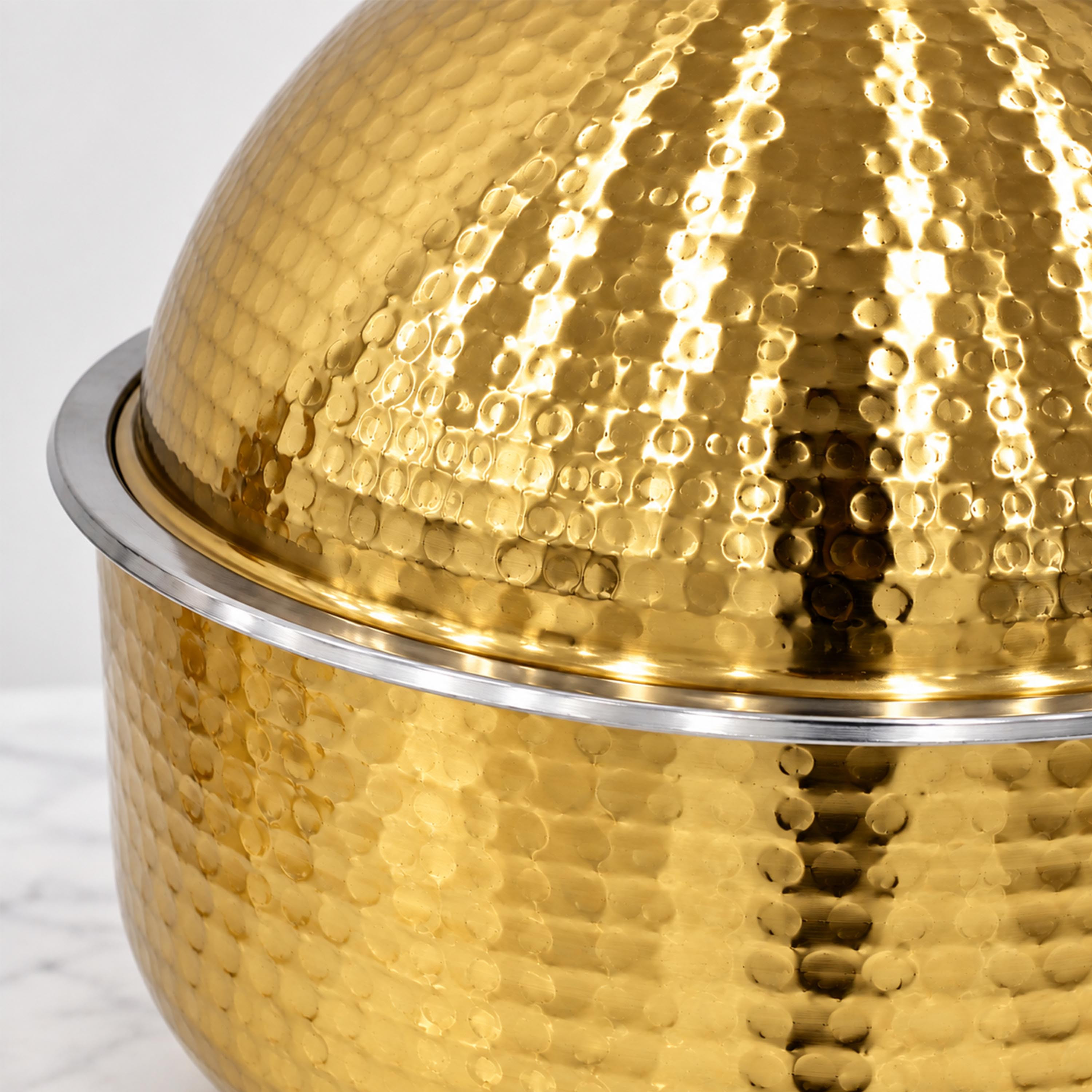 Crafted By Lifestyle Classic Steel Serving Pot With Lid - 5 Ltr-household-dining-serveware-foodwarmersandcasseroles-image-4