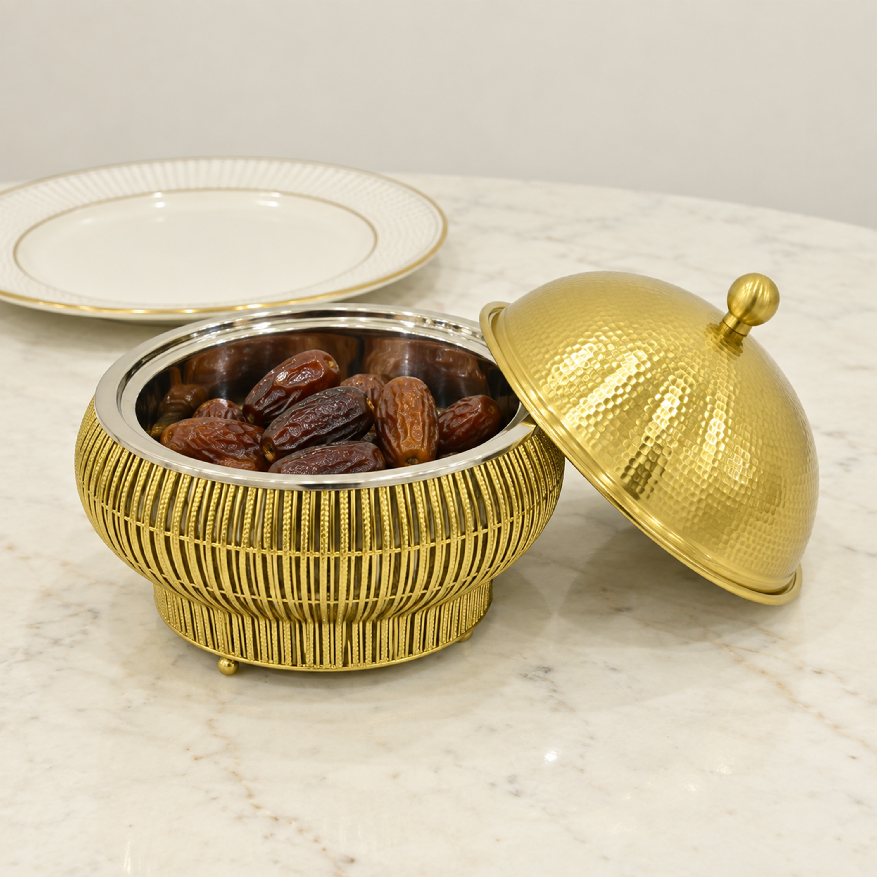 Crafted By Lifestyle Tall Steel Serving Pot With Lid - 3 Ltr-household-dining-serveware-foodwarmersandcasseroles-image-5