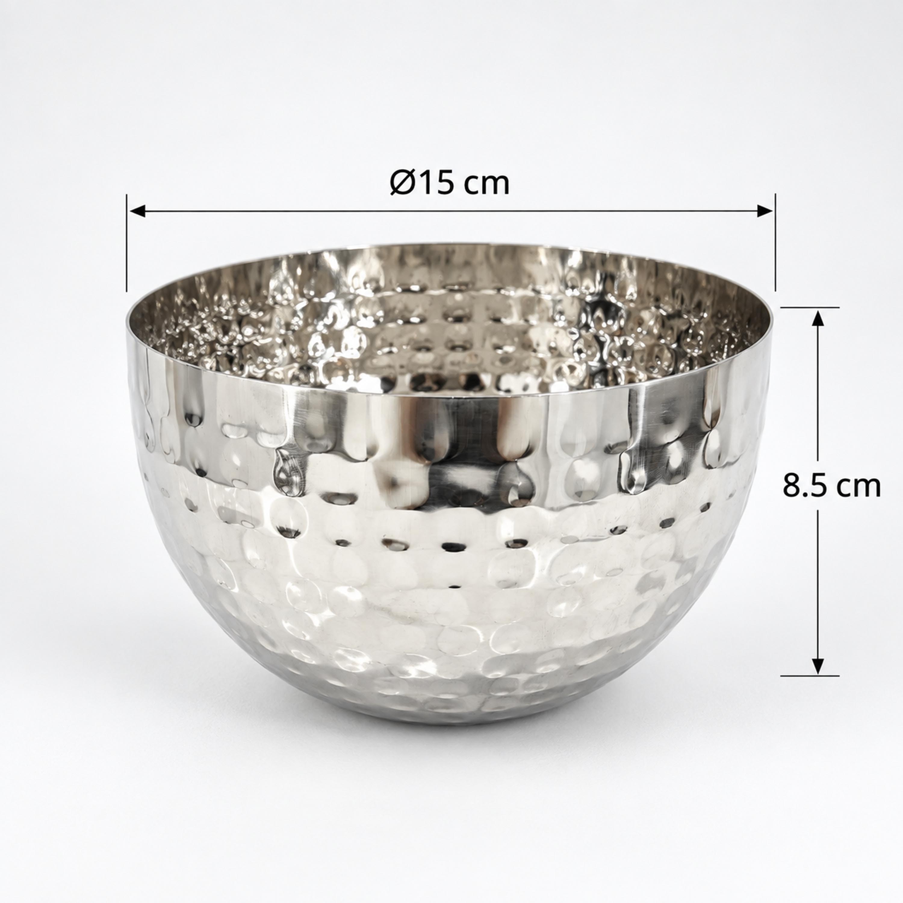 Crafted By Lifestyle Hand-Hammered Steel Serving Bowl - 15 Cm-household-dining-dinnerware-bowls-image-2