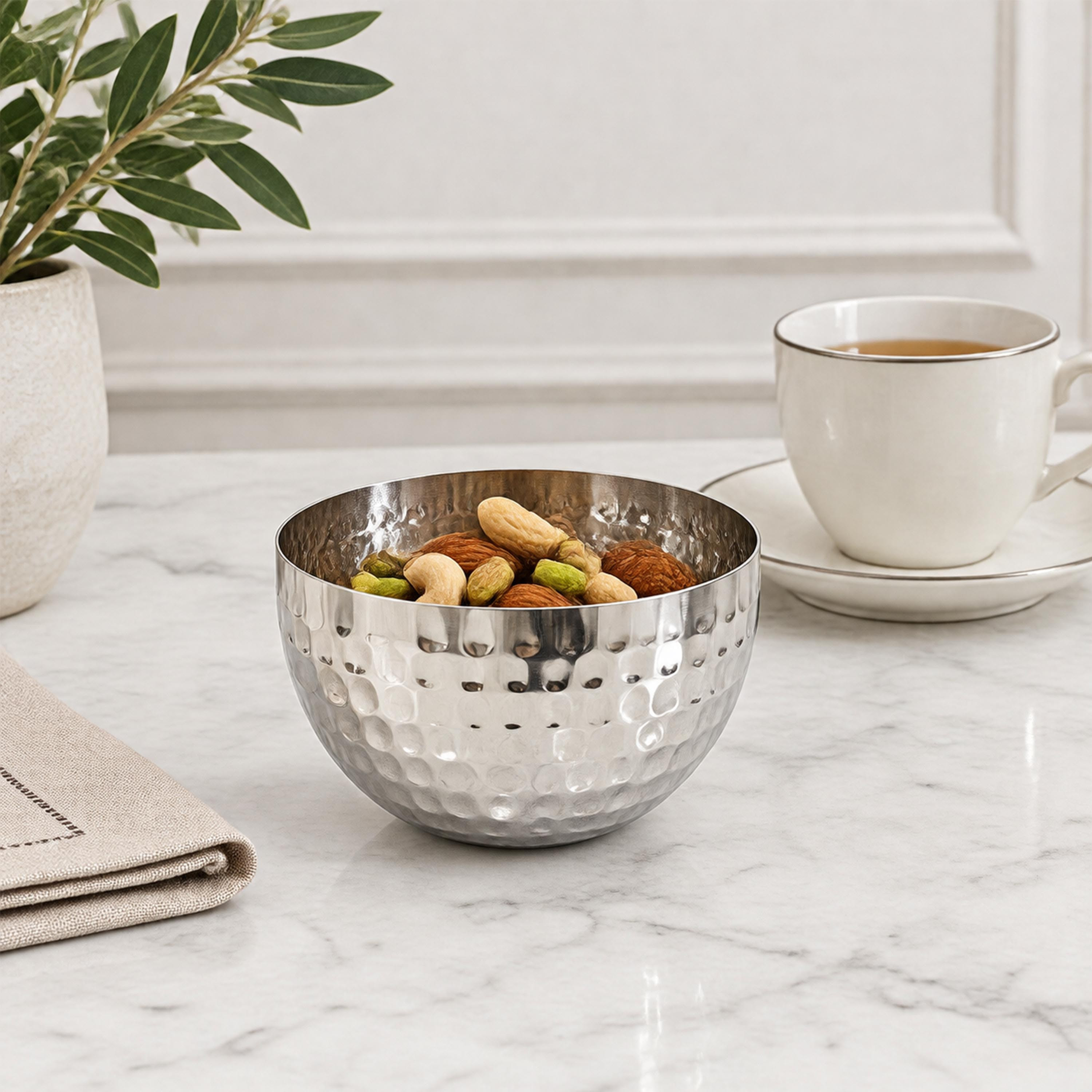 Crafted By Lifestyle Hand-Hammered Steel Serving Bowl - 15 Cm-household-dining-dinnerware-bowls-image-3