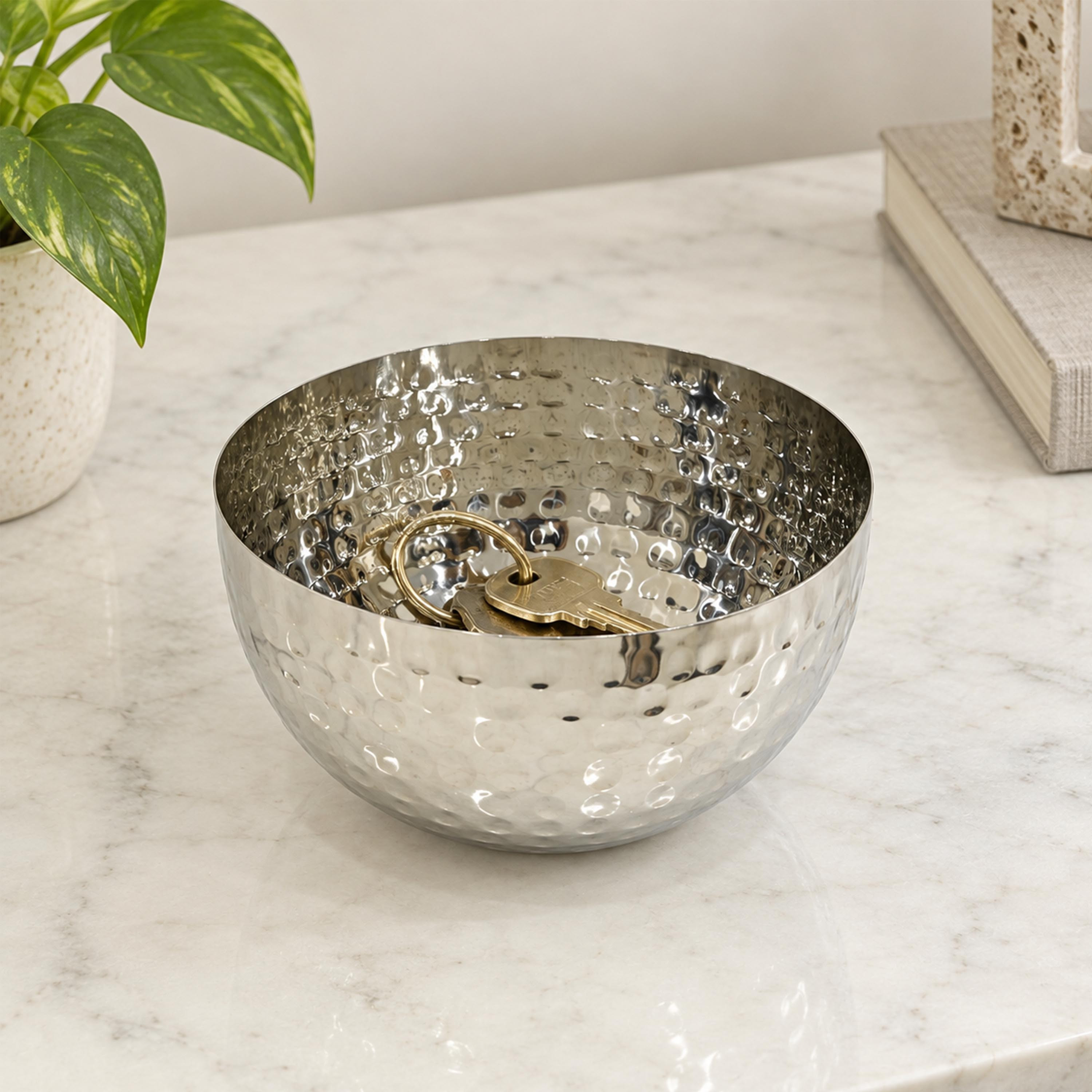 وعاء تقديم من الستانلس ستيل مطروق يدويًا - 15 سم-household-dining-dinnerware-bowls-image-5