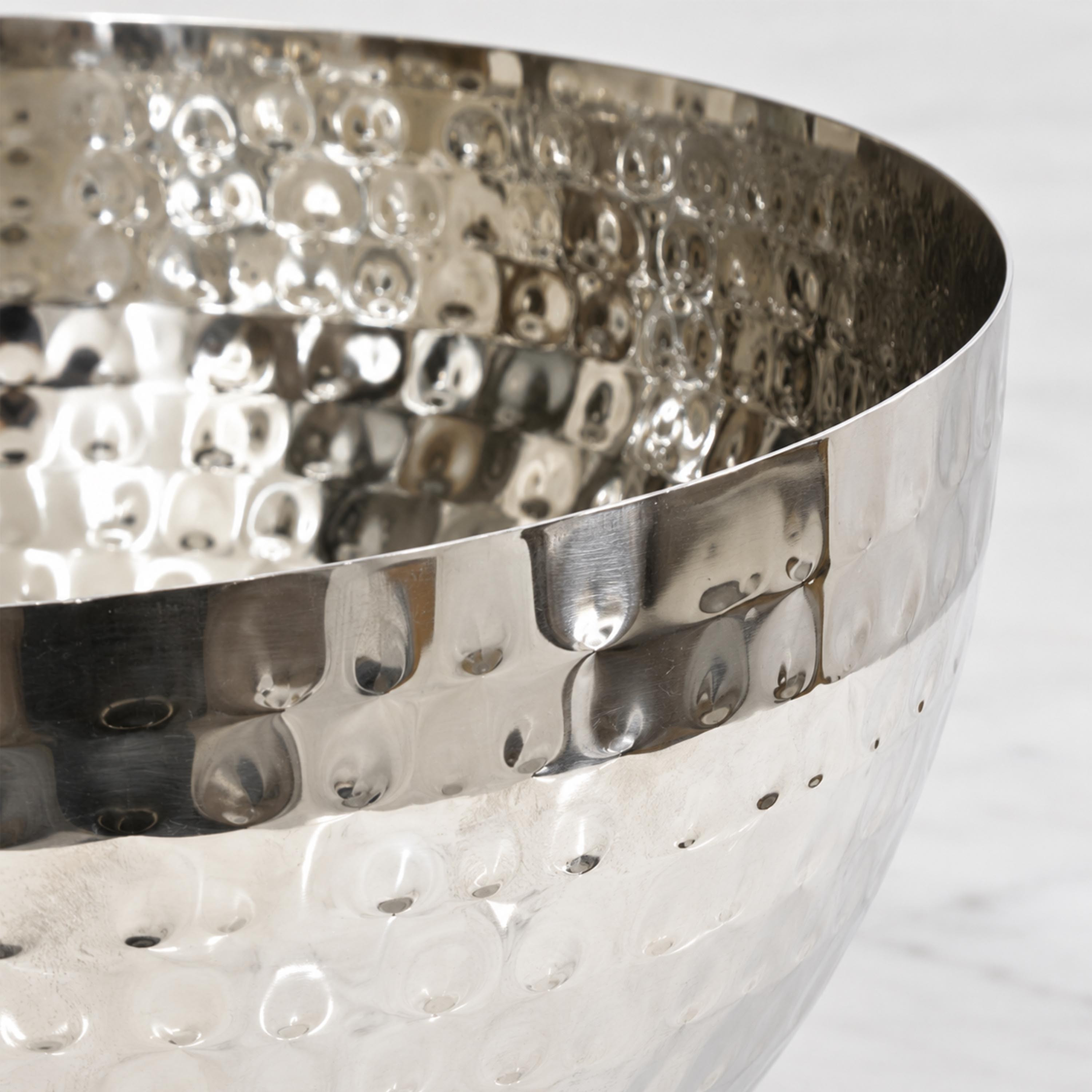 Crafted By Lifestyle Textured Hand-Hammered Steel Serving Bowl - 20 Cm-household-dining-dinnerware-bowls-image-4