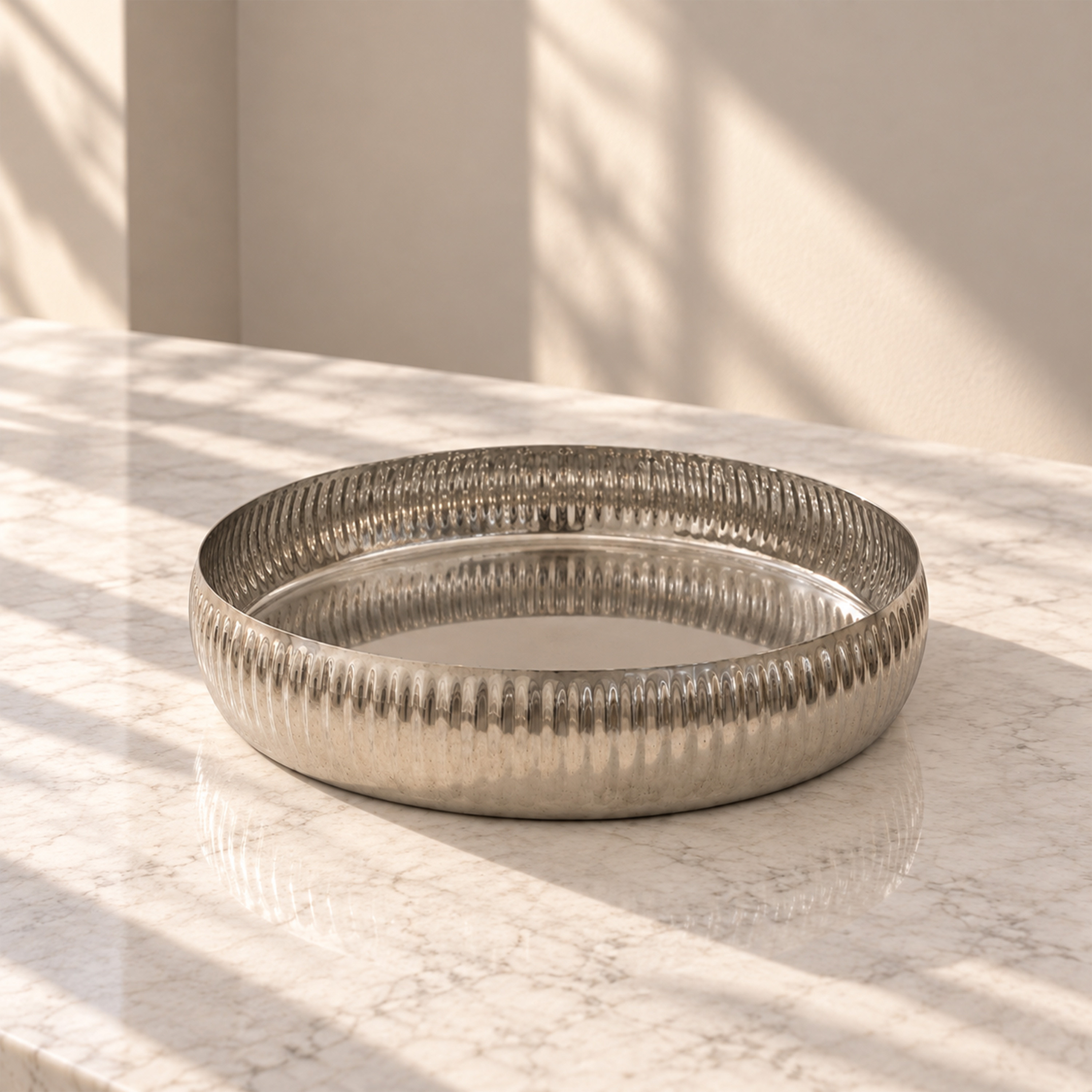 وعاء تقديم مصنوع يدويًا من الفولاذ المطروق من شركة لايف ستايل - 32 سم-household-dining-dinnerware-bowls-image-1