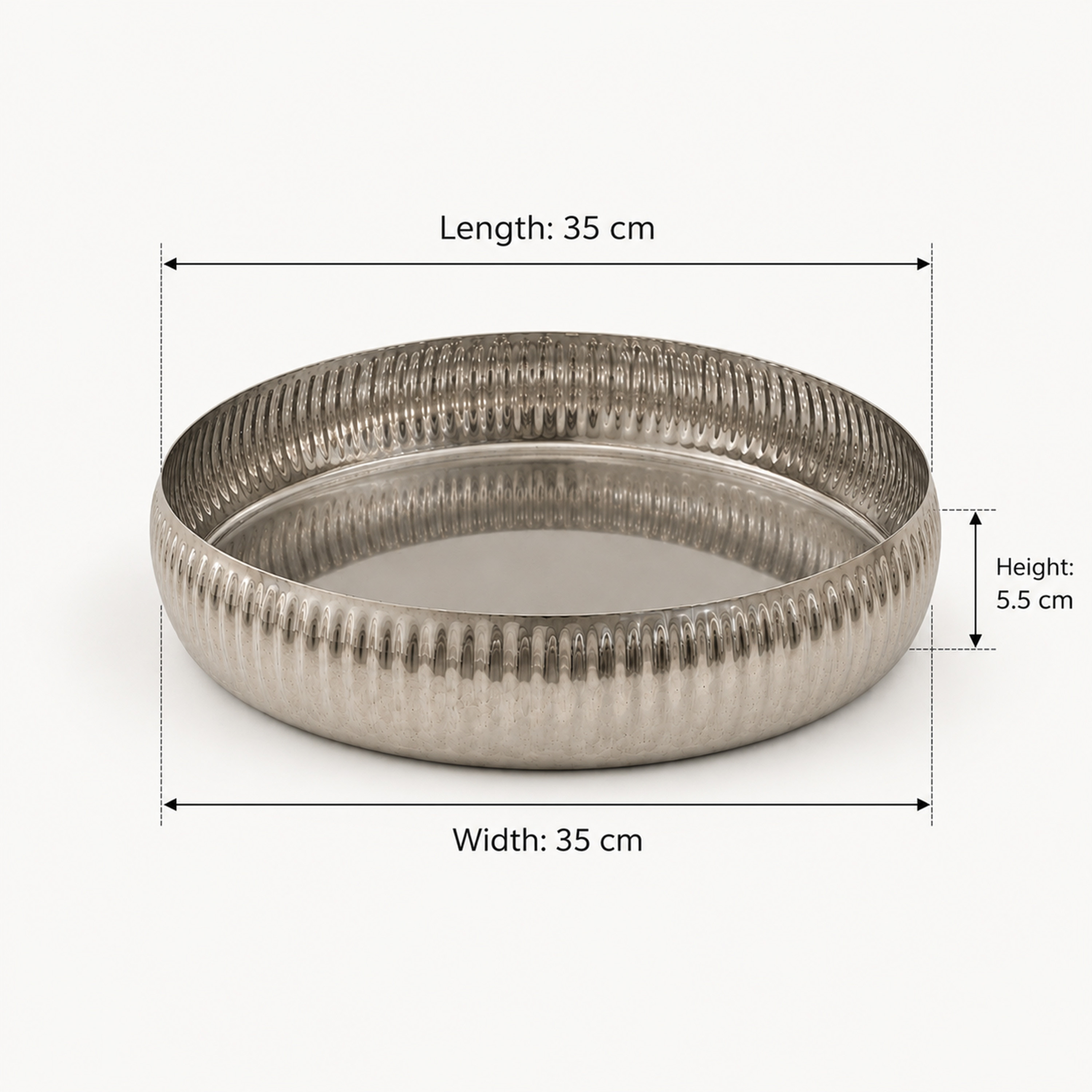 وعاء تقديم مصنوع يدويًا من الفولاذ المطروق من شركة لايف ستايل - 32 سم-household-dining-dinnerware-bowls-image-2