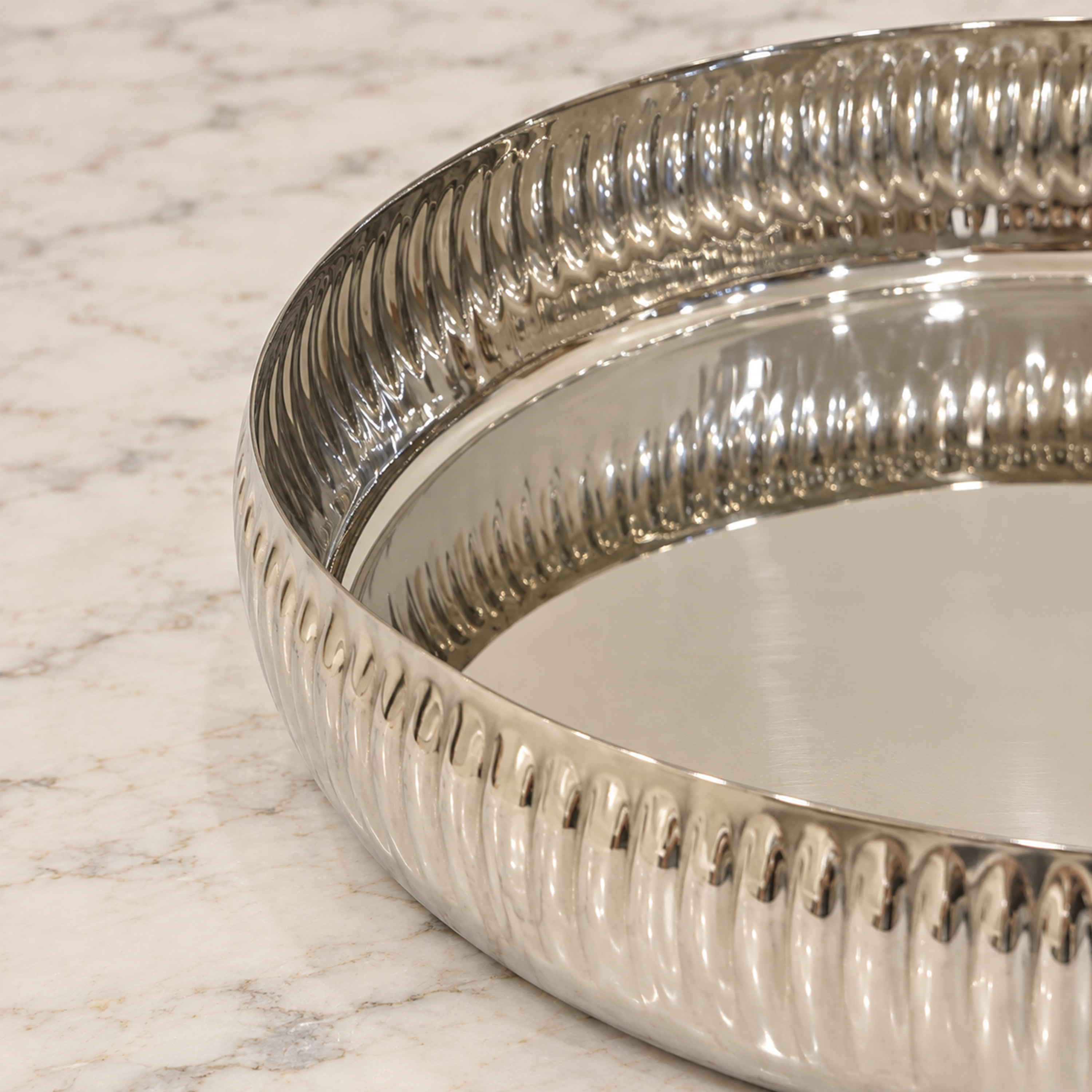 وعاء تقديم مصنوع يدويًا من الفولاذ المطروق من شركة لايف ستايل - 32 سم-household-dining-dinnerware-bowls-image-4