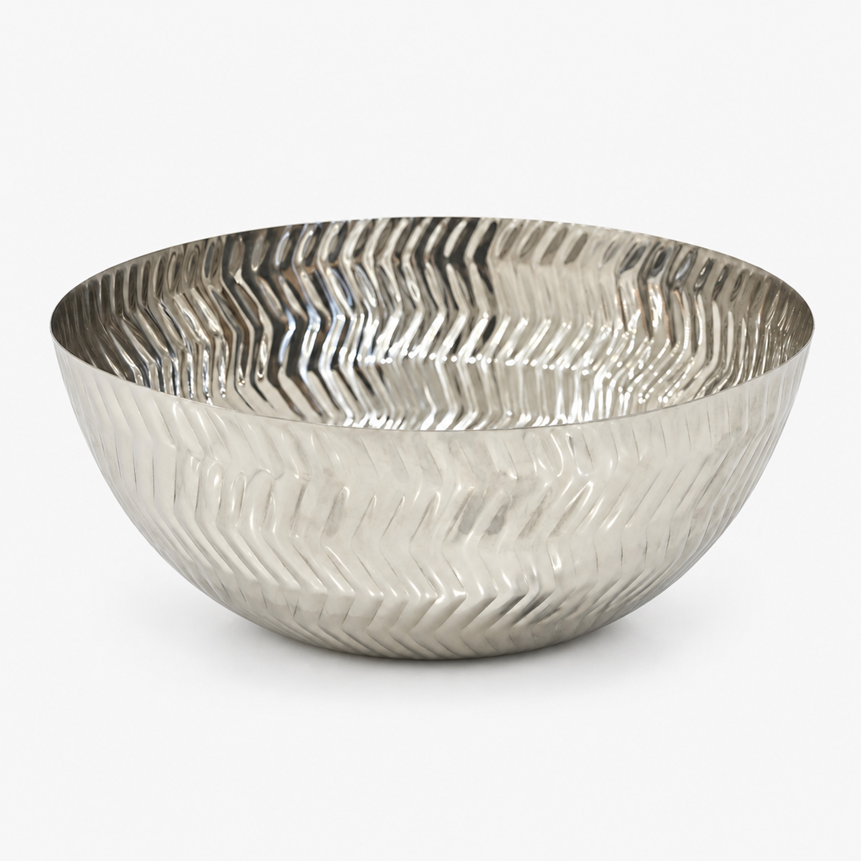 Crafted By Lifestyle Embossed Steel Serving Bowl - 20 Cm-household-dining-dinnerware-bowls-image-1