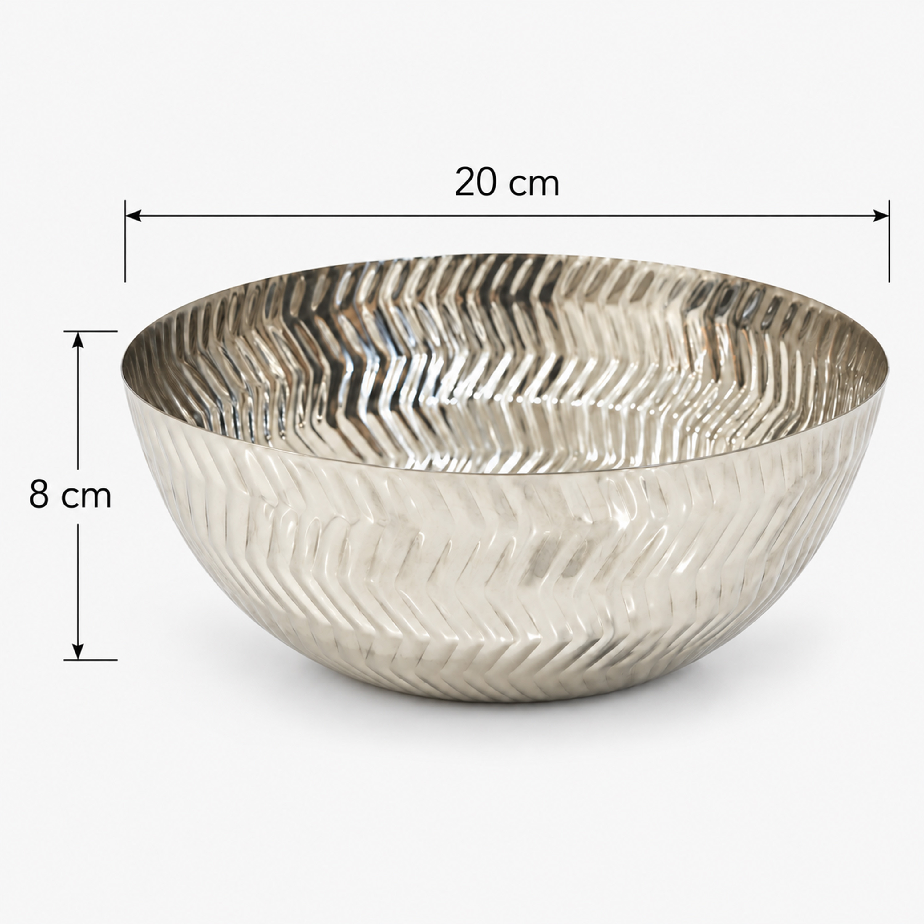 وعاء تقديم من الفولاذ المنقوش من كرافتد باي لايف ستايل - 20 سم-household-dining-dinnerware-bowls-image-2