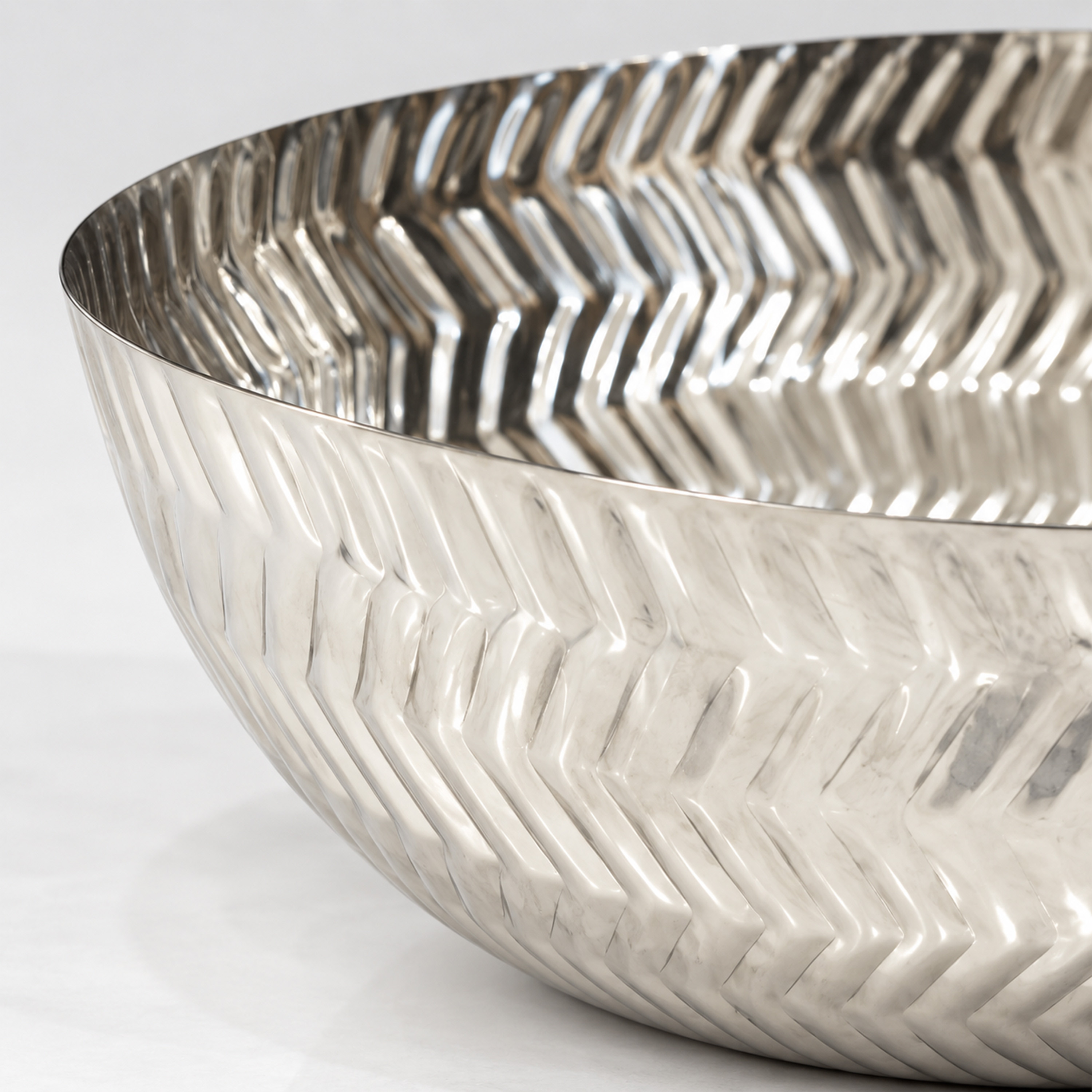 Crafted By Lifestyle Embossed Steel Serving Bowl - 20 Cm-household-dining-dinnerware-bowls-image-4