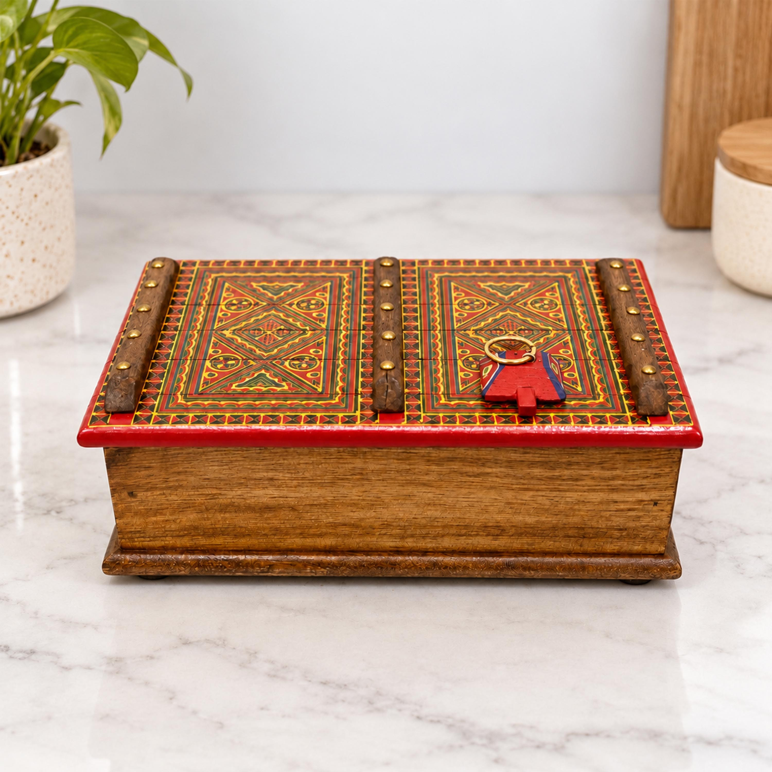 Crafted By Lifestyle Mango Wood Serving Tray With Lid-household-dining-serveware-servingtrays-image-1