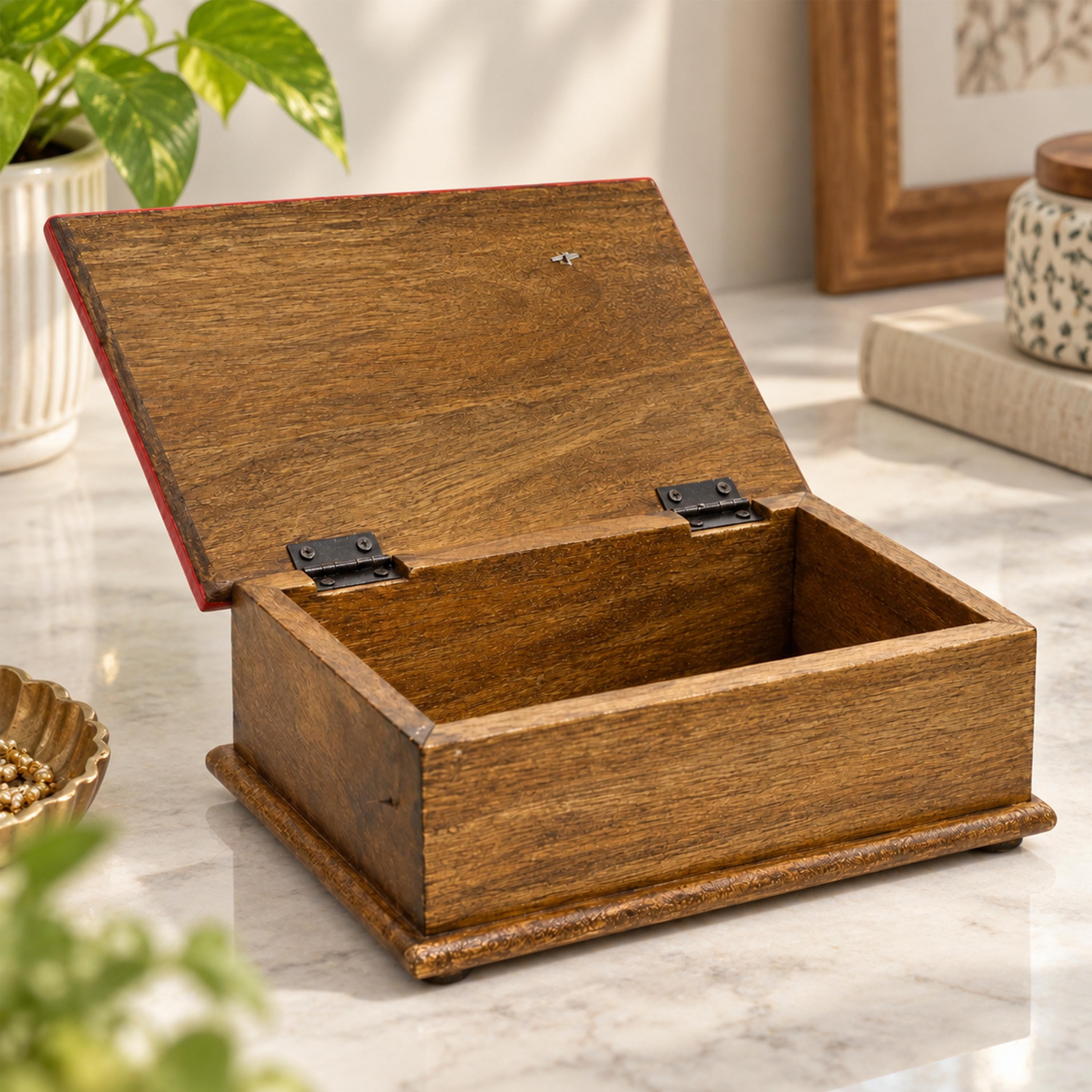 Crafted By Lifestyle Mango Wood Serving Tray With Lid-household-dining-serveware-servingtrays-image-3